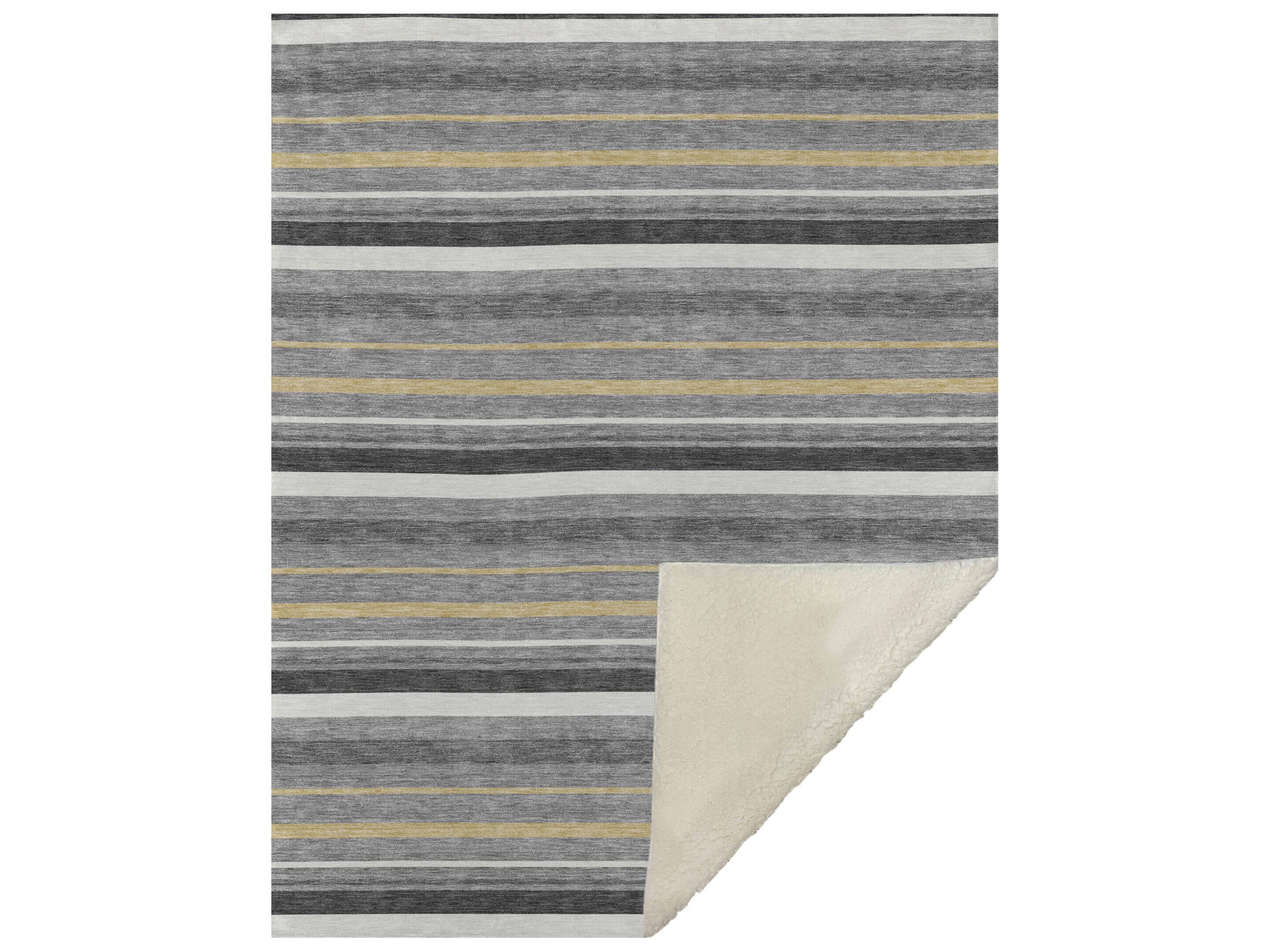 Dalyn Sherpa Gray Polyester Throw