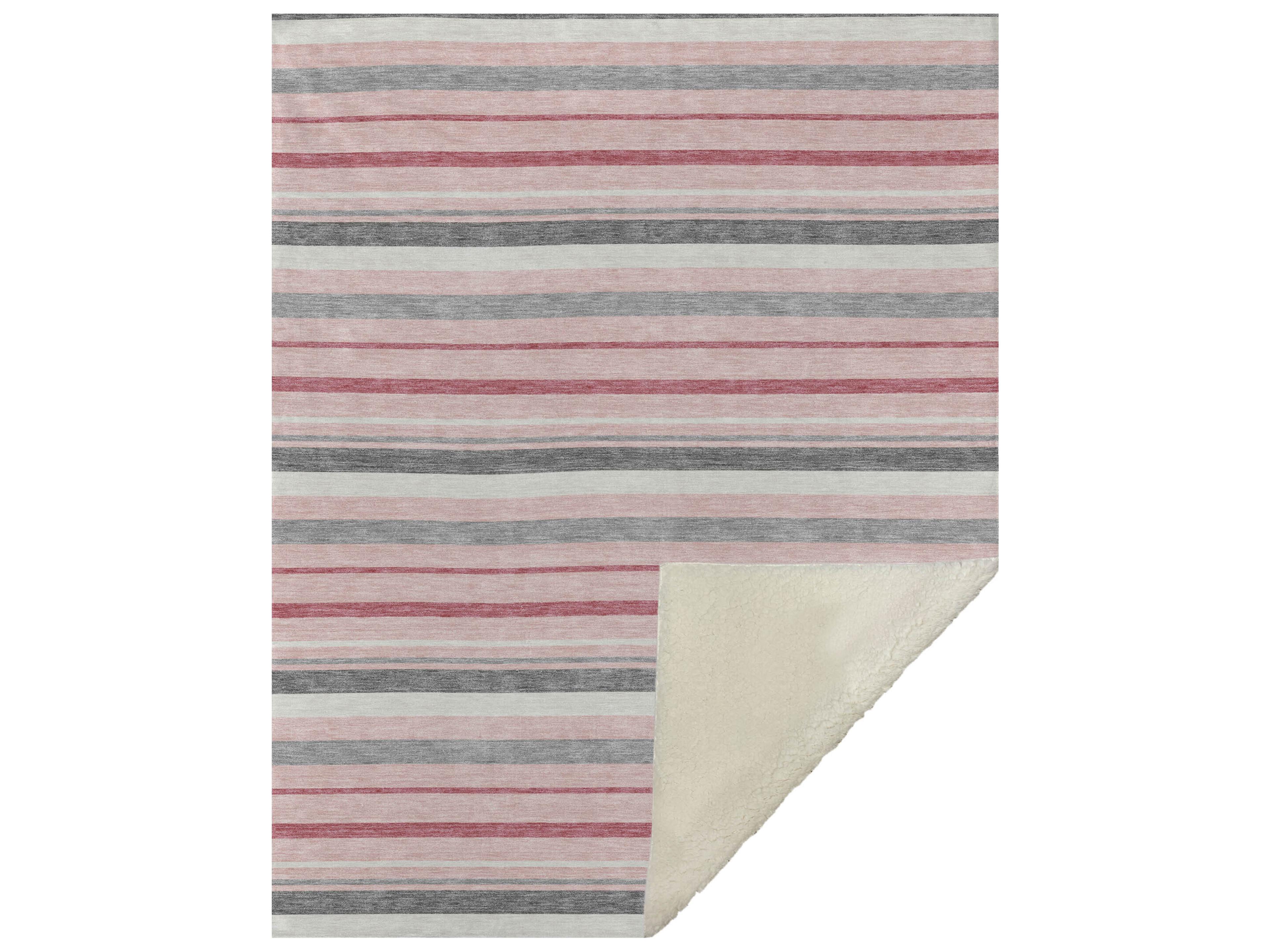 Dalyn Sherpa Pink Polyester Throw