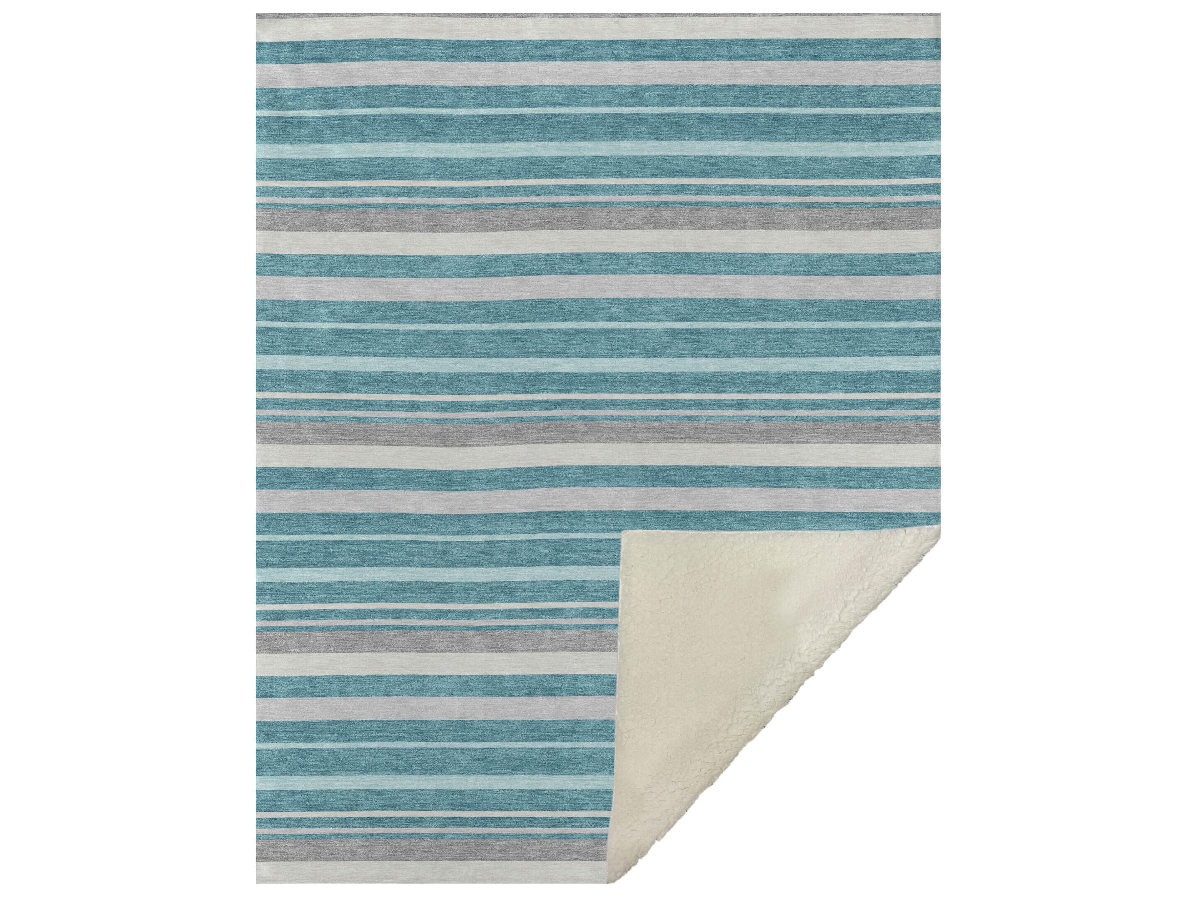 Dalyn Sherpa Teal Polyester Throw