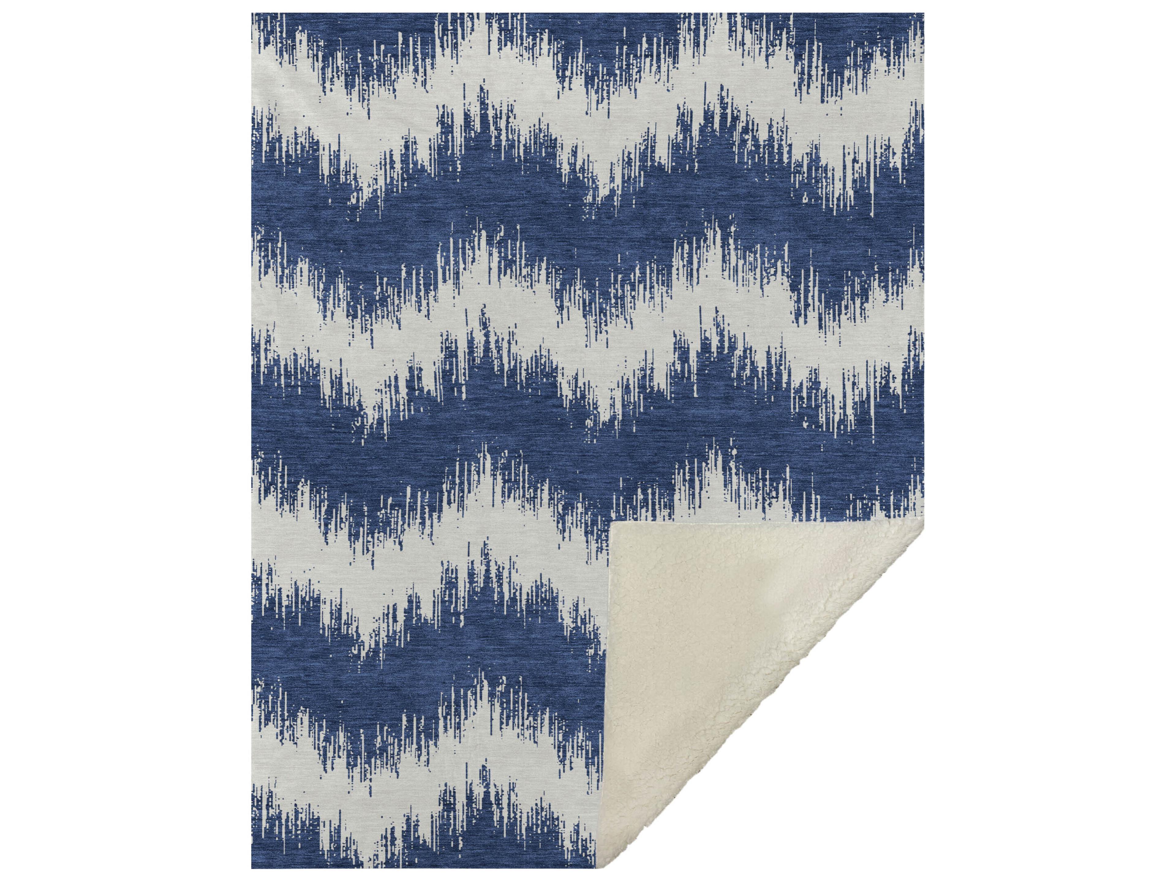 Dalyn Sherpa Blue Polyester Throw