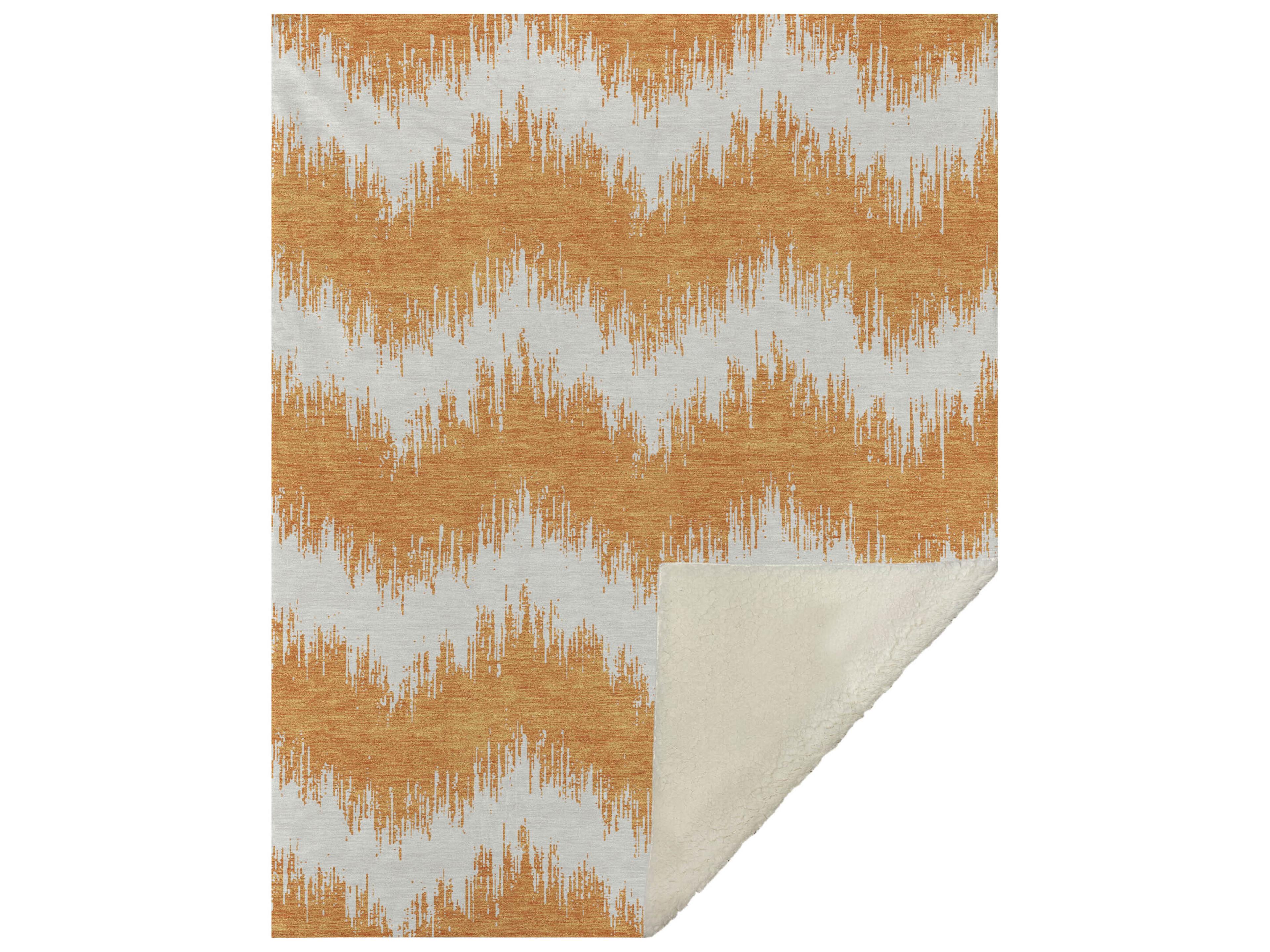 Dalyn Sherpa Orange Polyester Throw