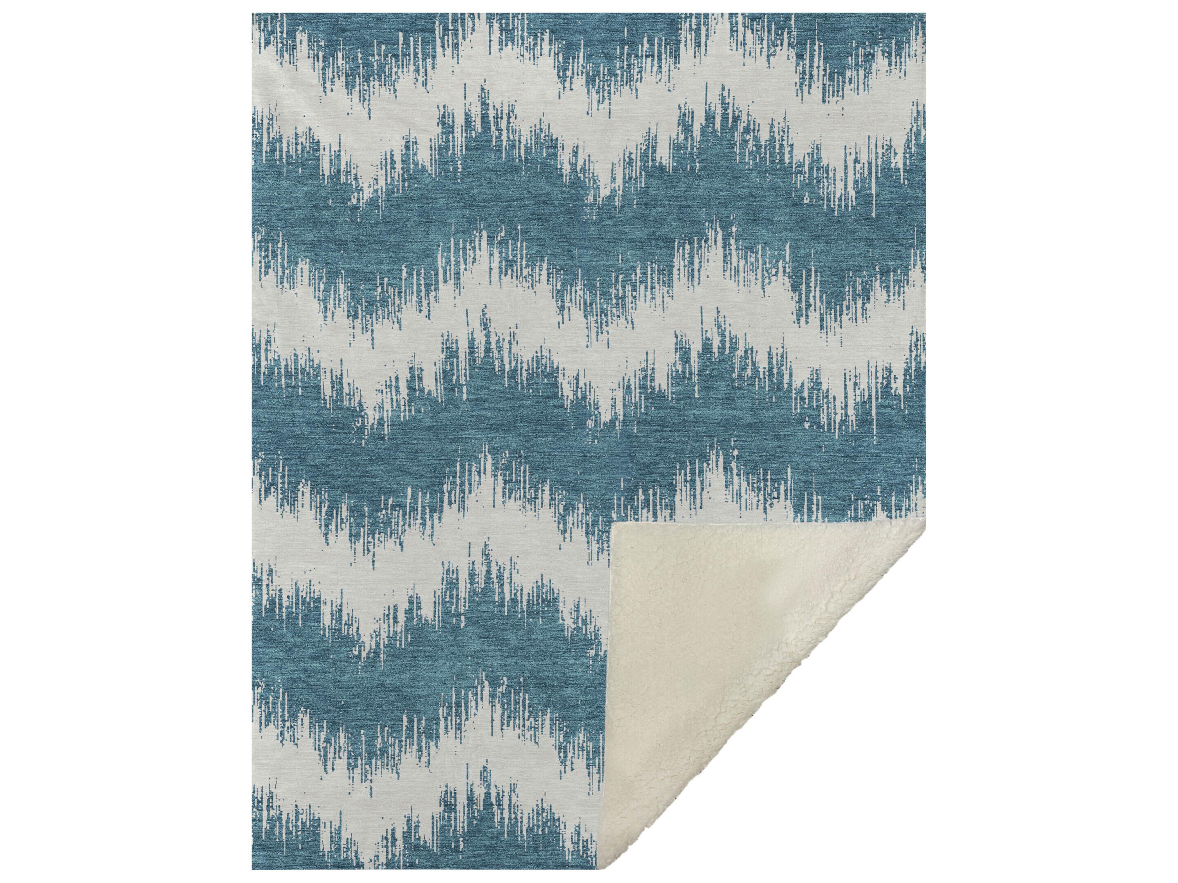 Dalyn Sherpa Teal Polyester Throw