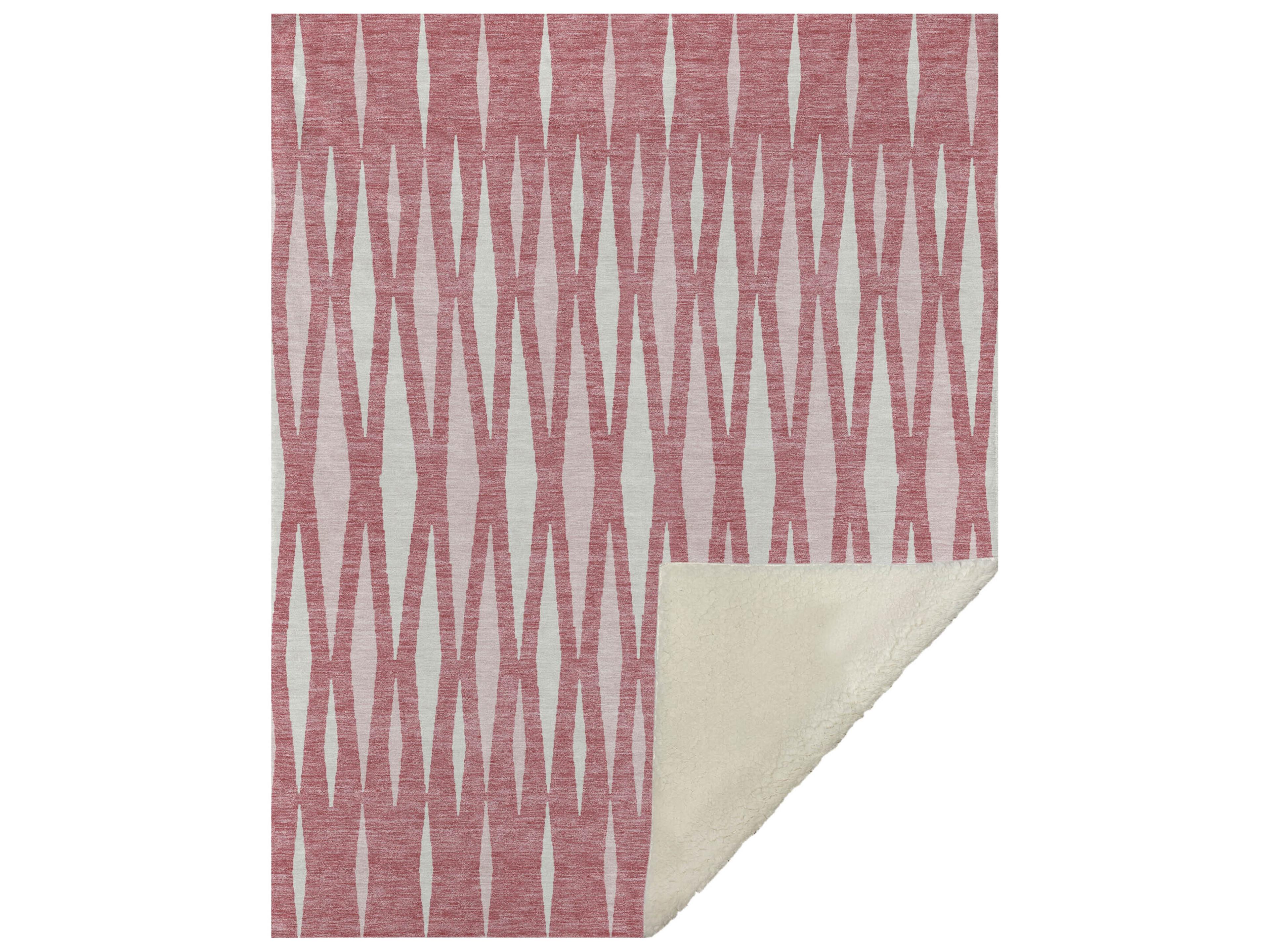 Dalyn Sherpa Pink Polyester Throw