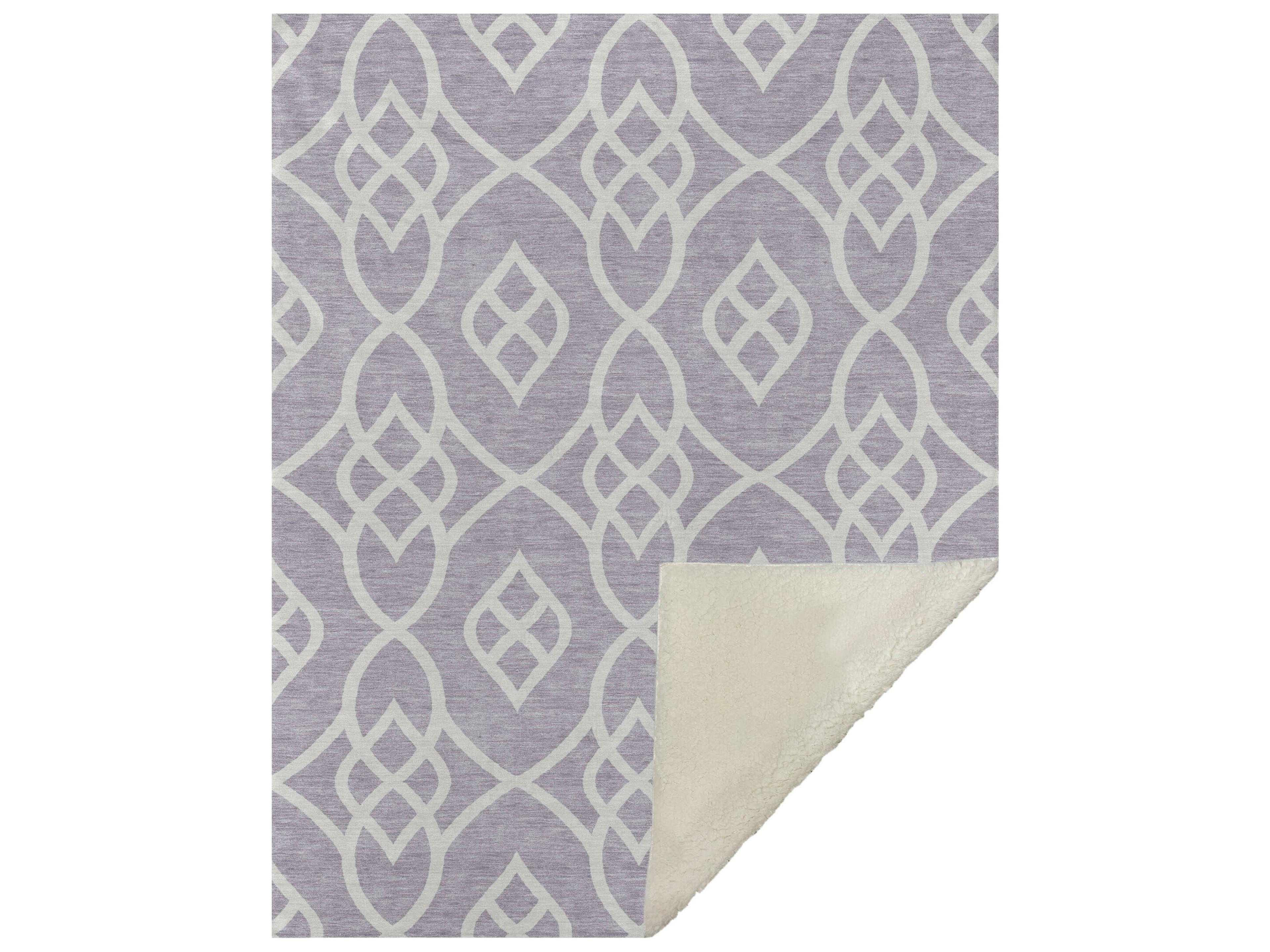 Dalyn Sherpa Purple Polyester Throw