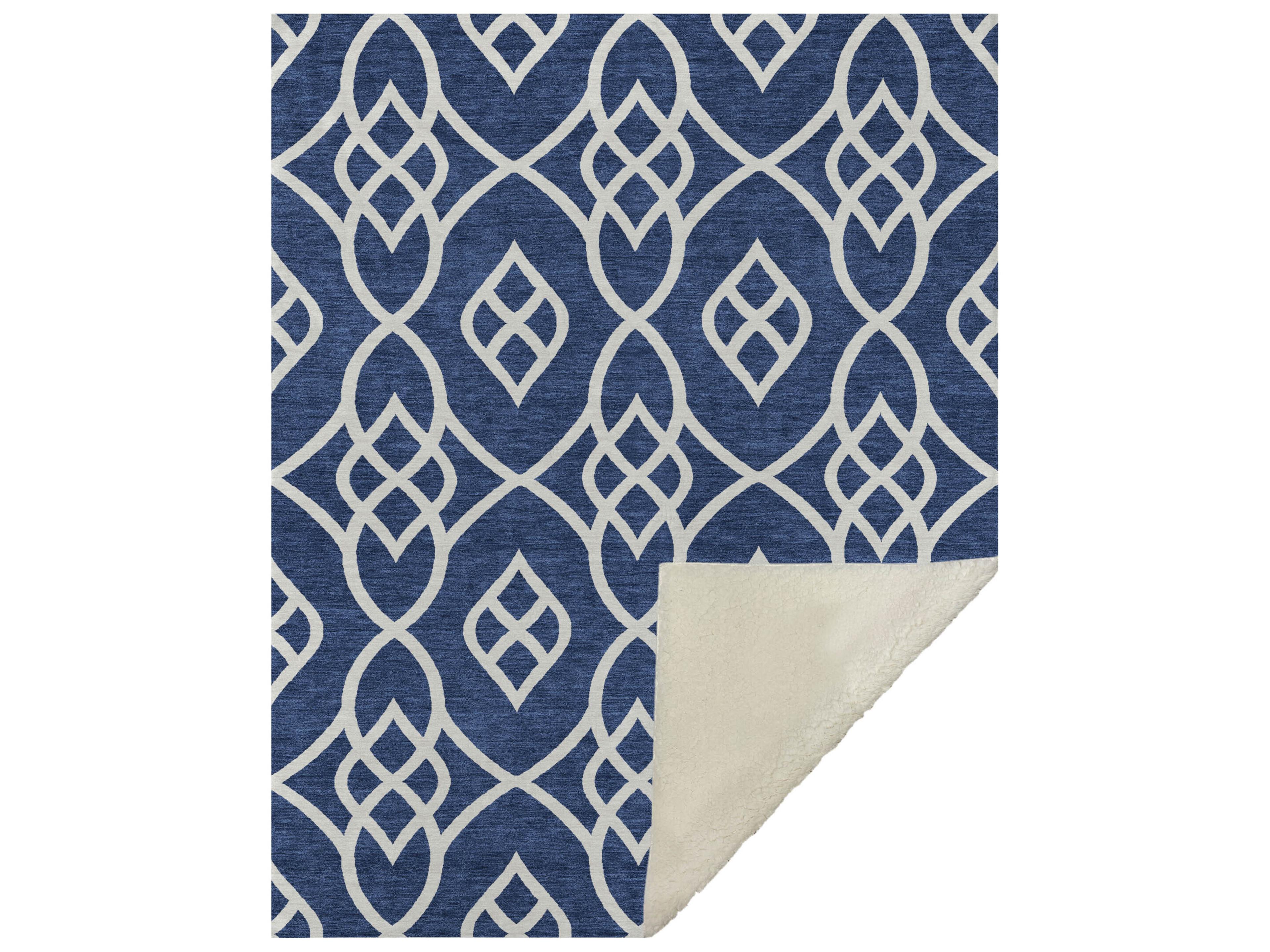 Dalyn Sherpa Blue Polyester Throw