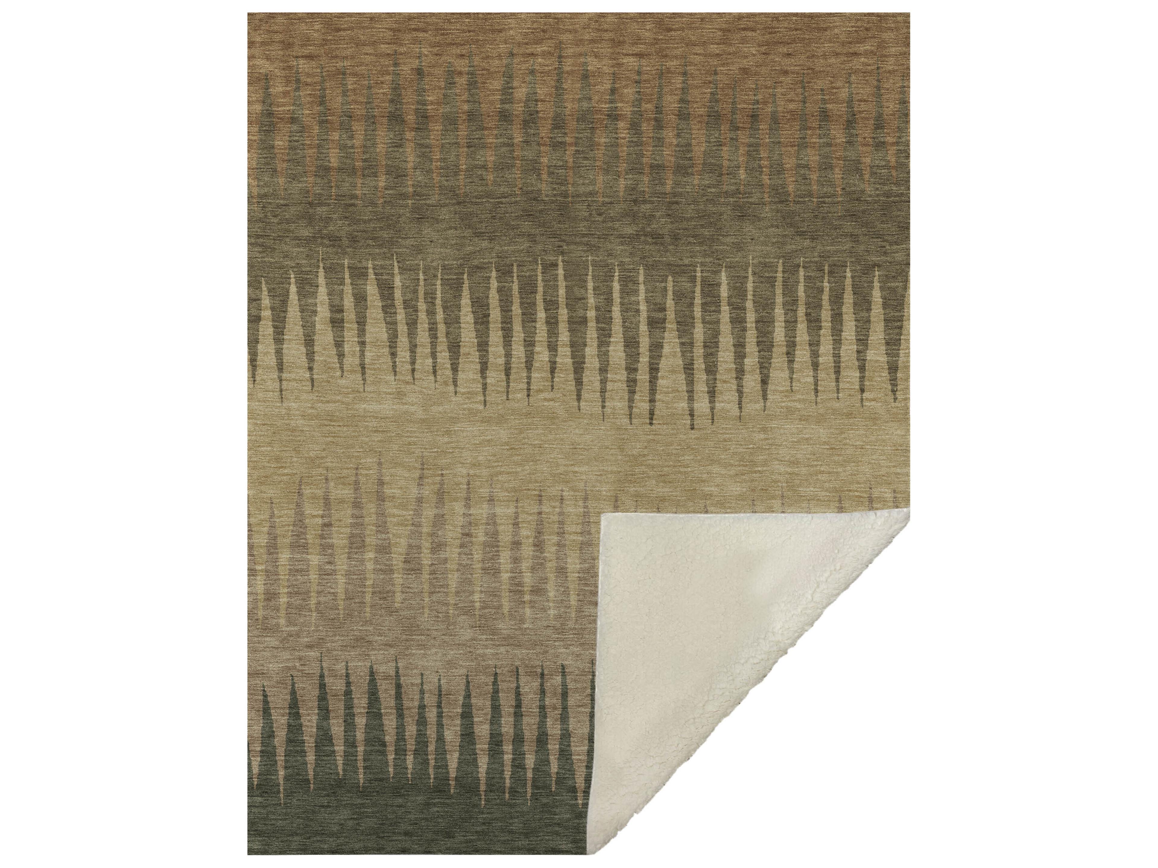 Dalyn Sherpa Brown Polyester Throw