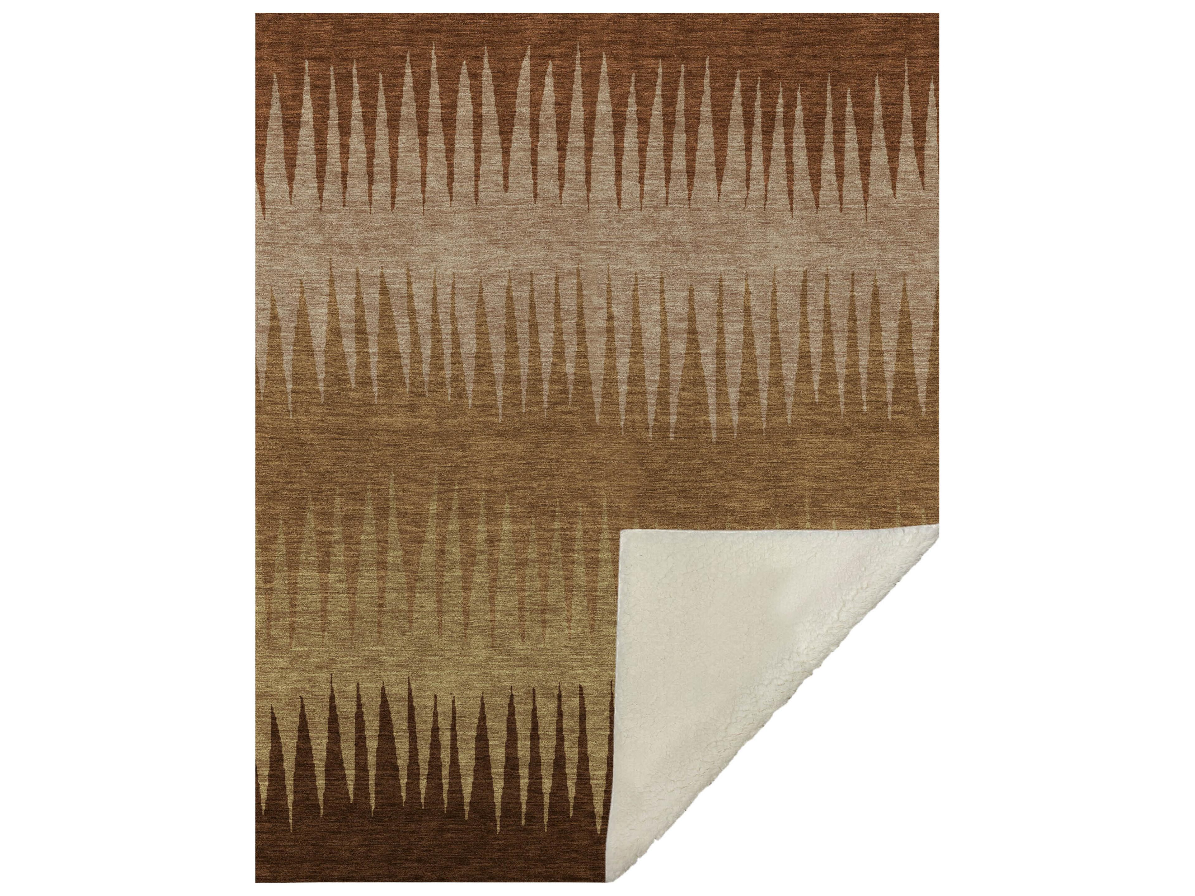 Dalyn Sherpa Orange Polyester Throw