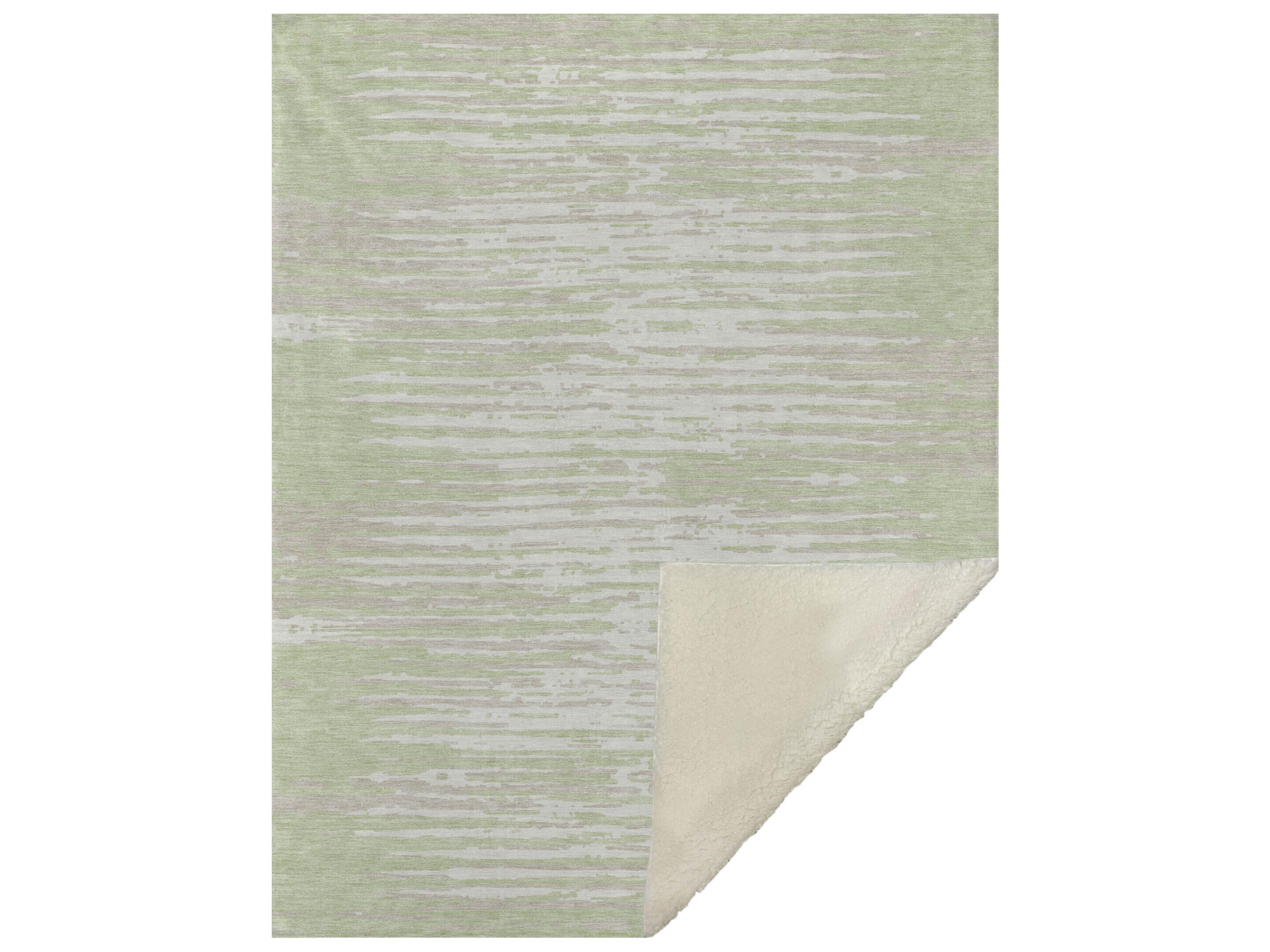 Dalyn Sherpa Green Polyester Throw