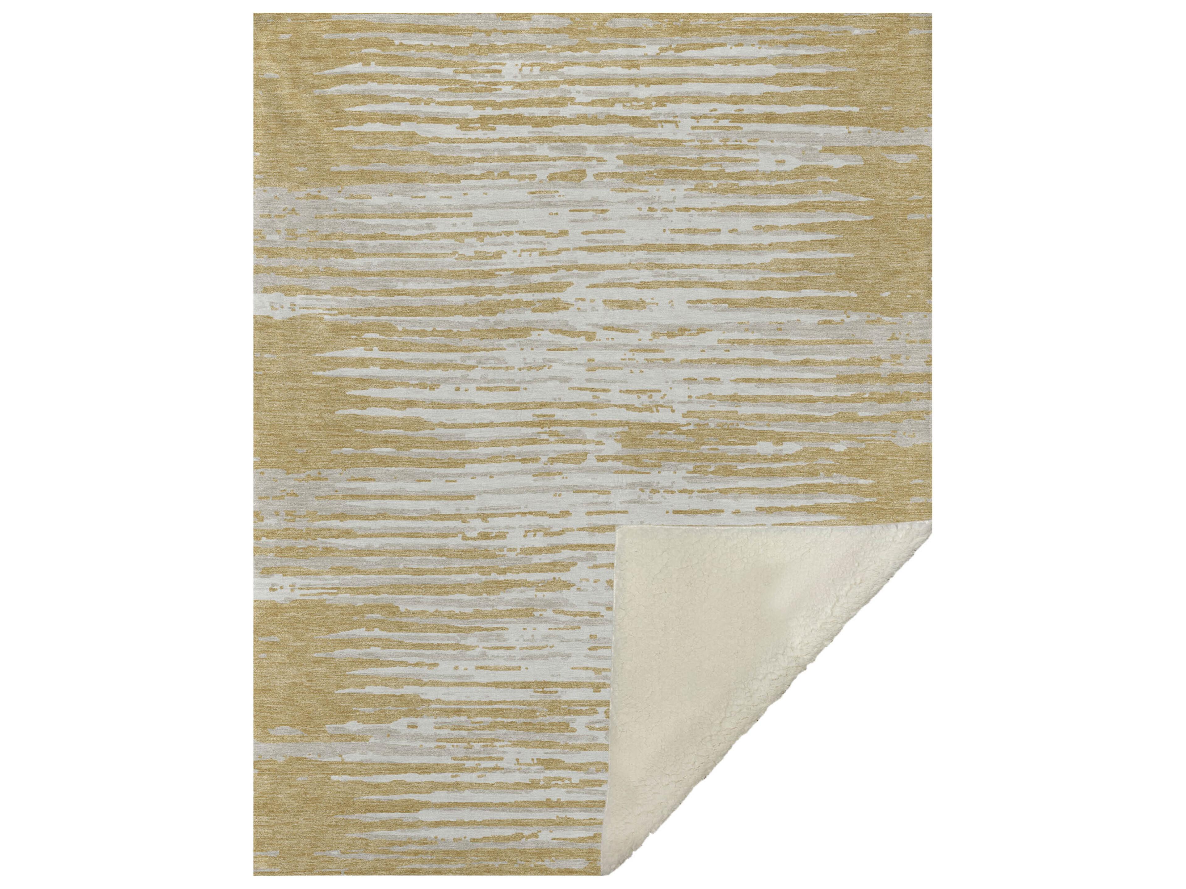 Dalyn Sherpa Gold Polyester Throw