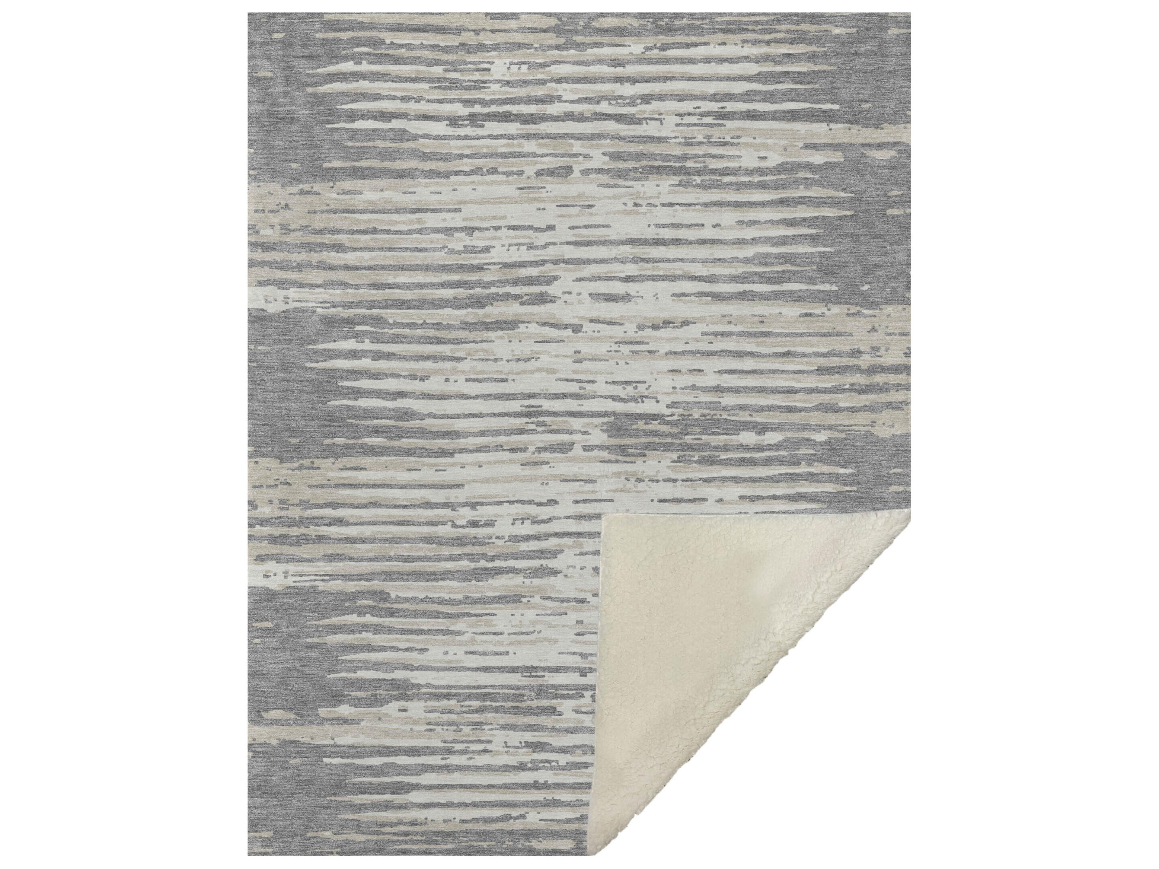 Dalyn Sherpa Gray Polyester Throw