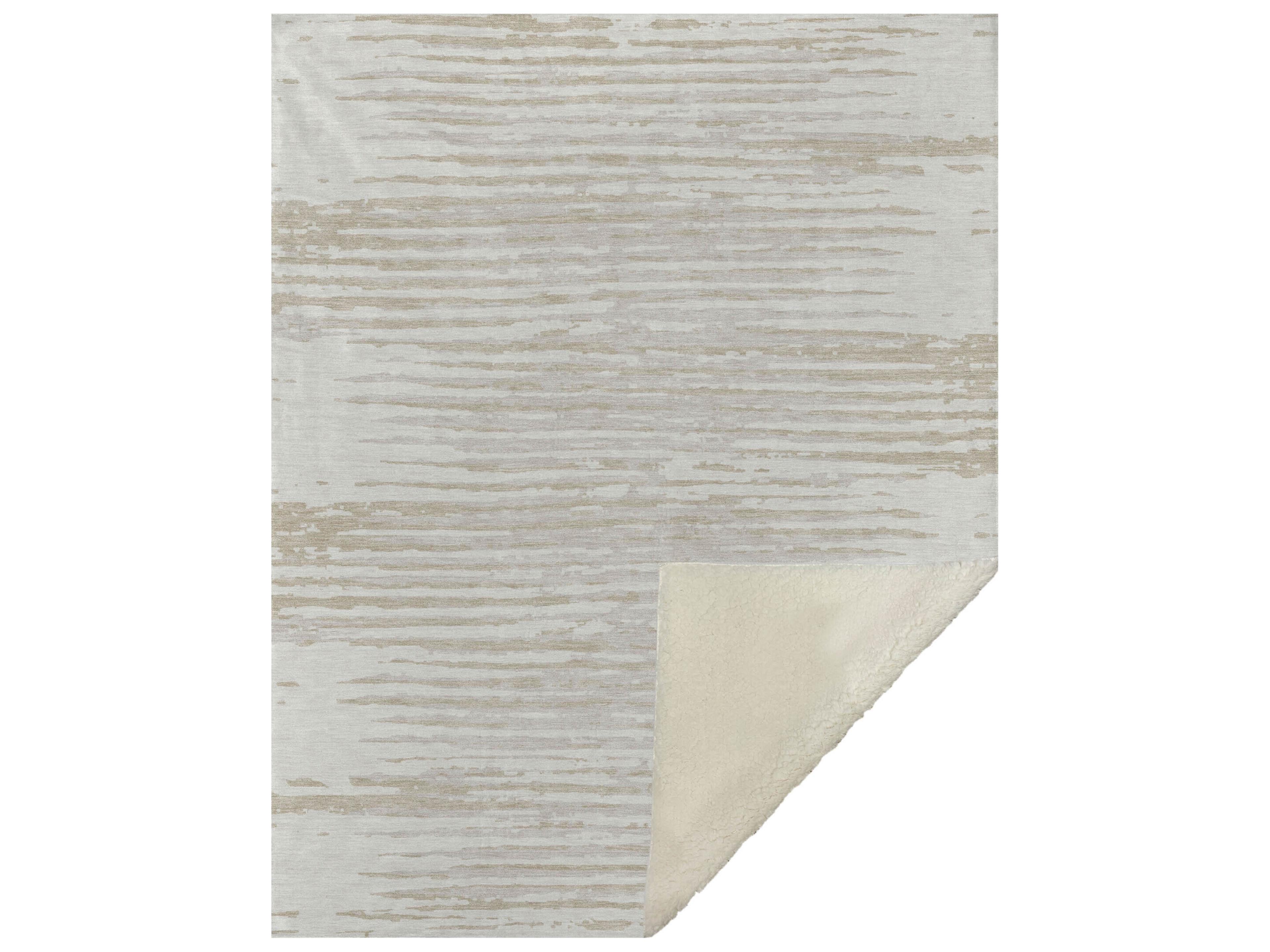 Dalyn Sherpa Ivory Polyester Throw