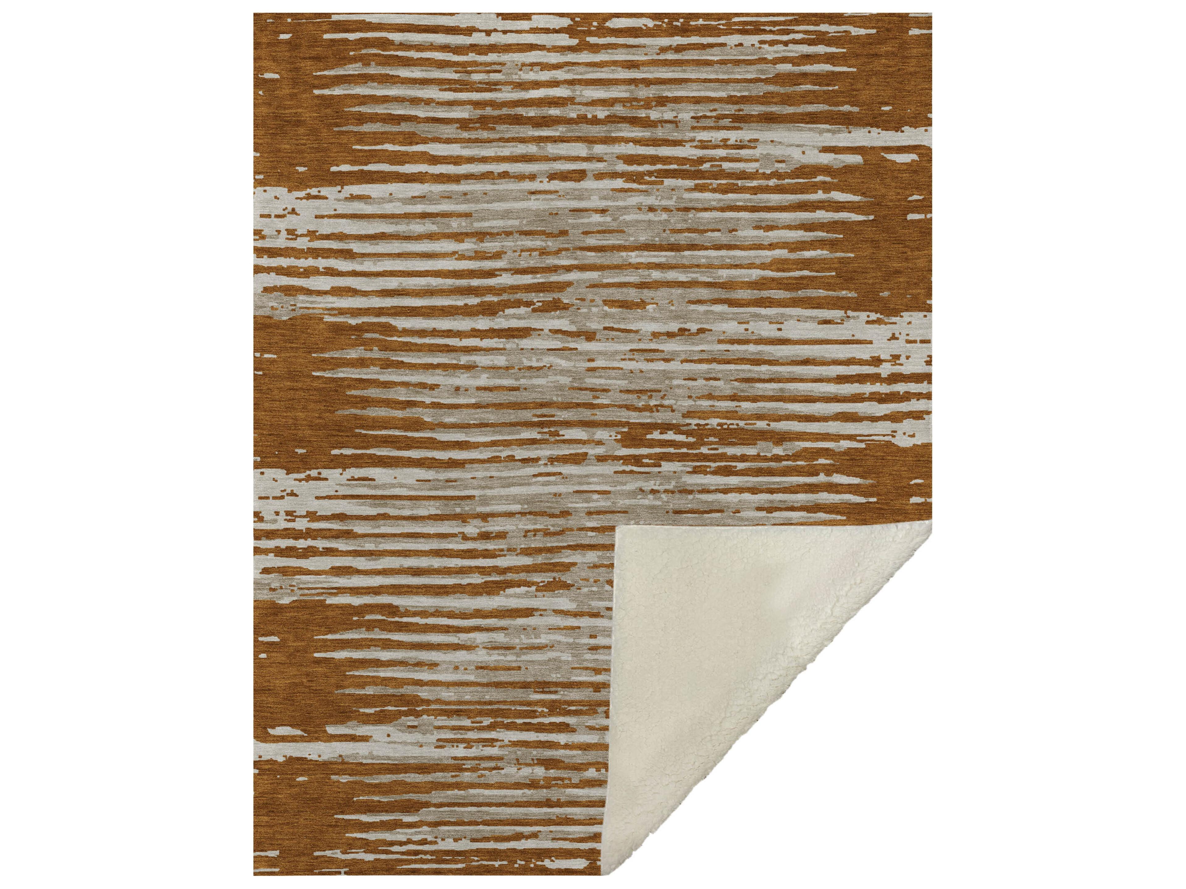 Dalyn Sherpa Orange Polyester Throw