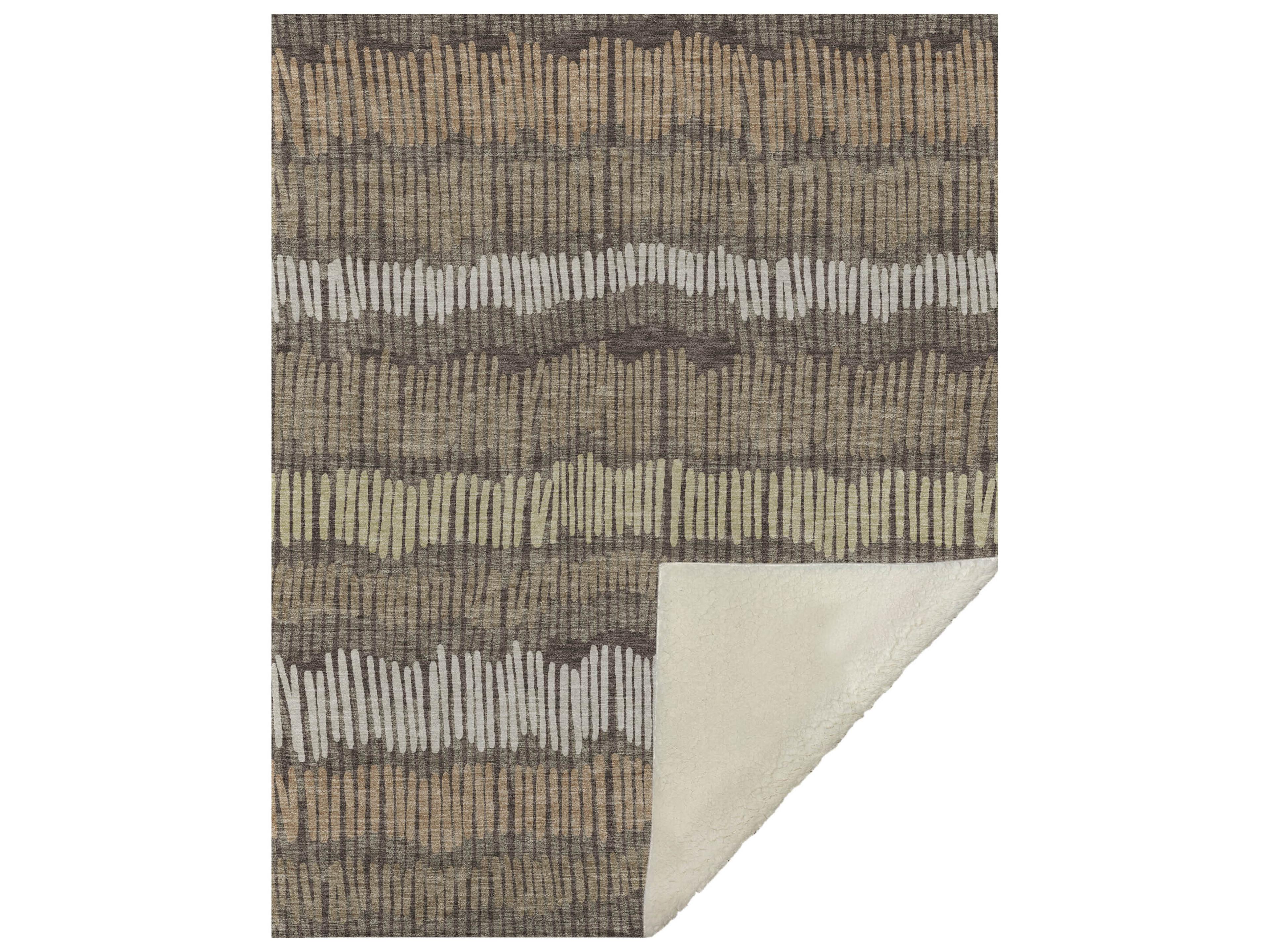 Dalyn Sherpa Brown Polyester Throw