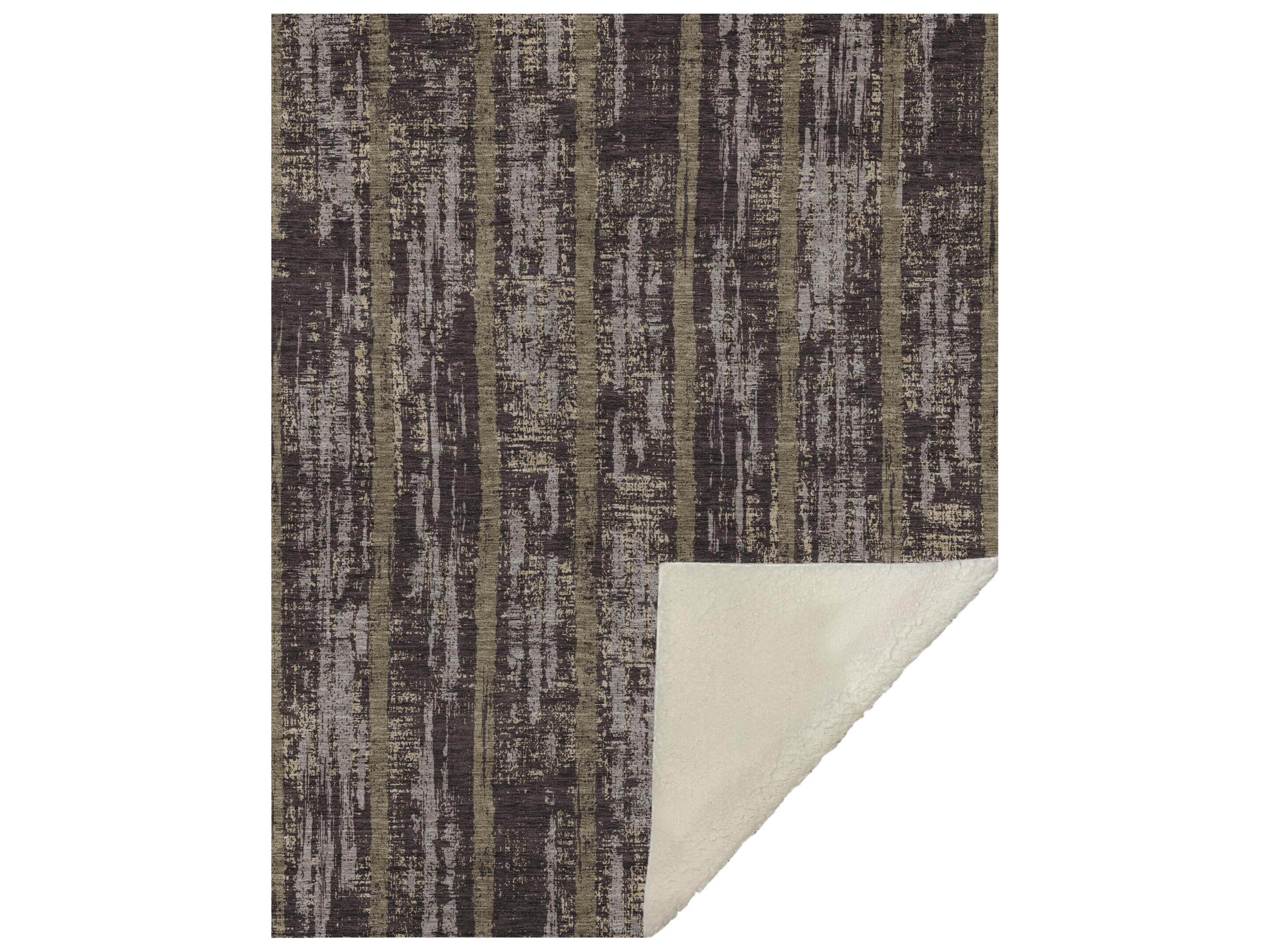 Dalyn Sherpa Brown Polyester Throw