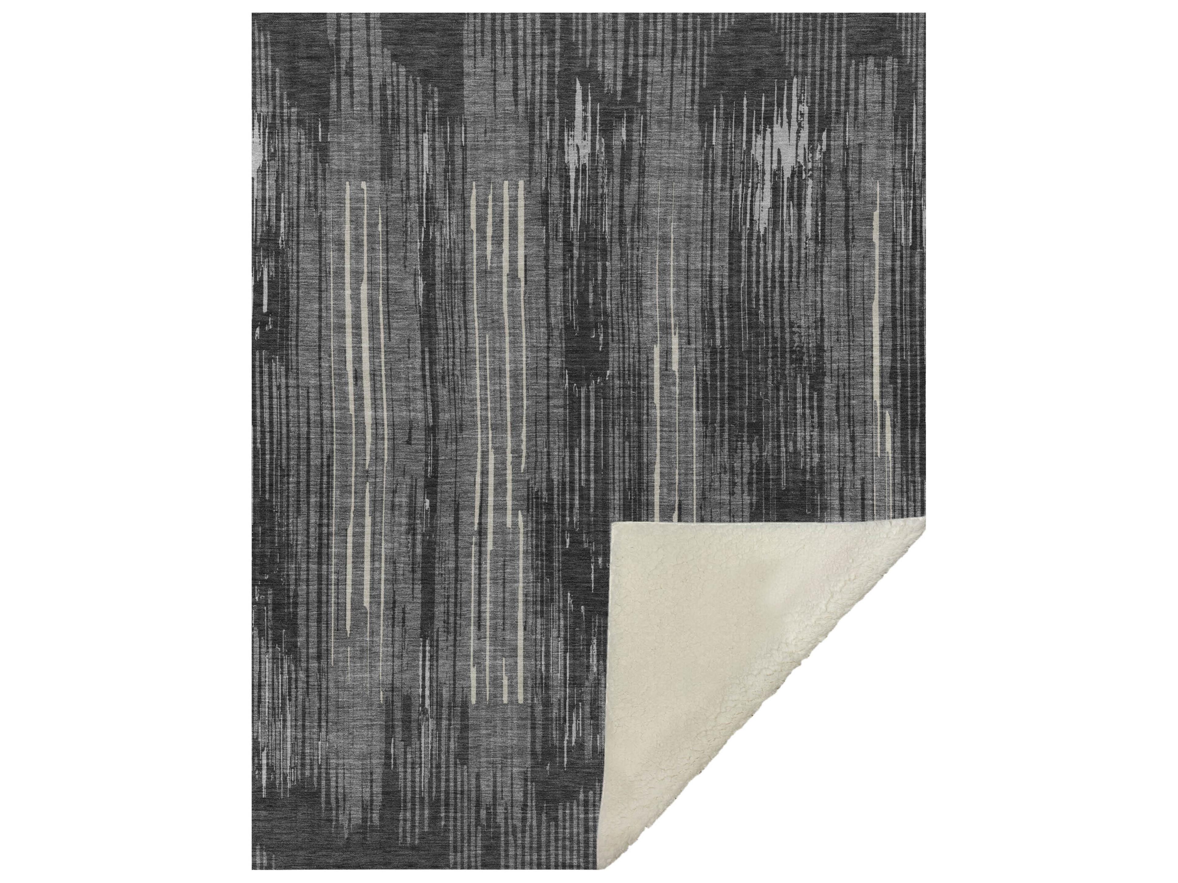 Dalyn Sherpa Gray Polyester Throw