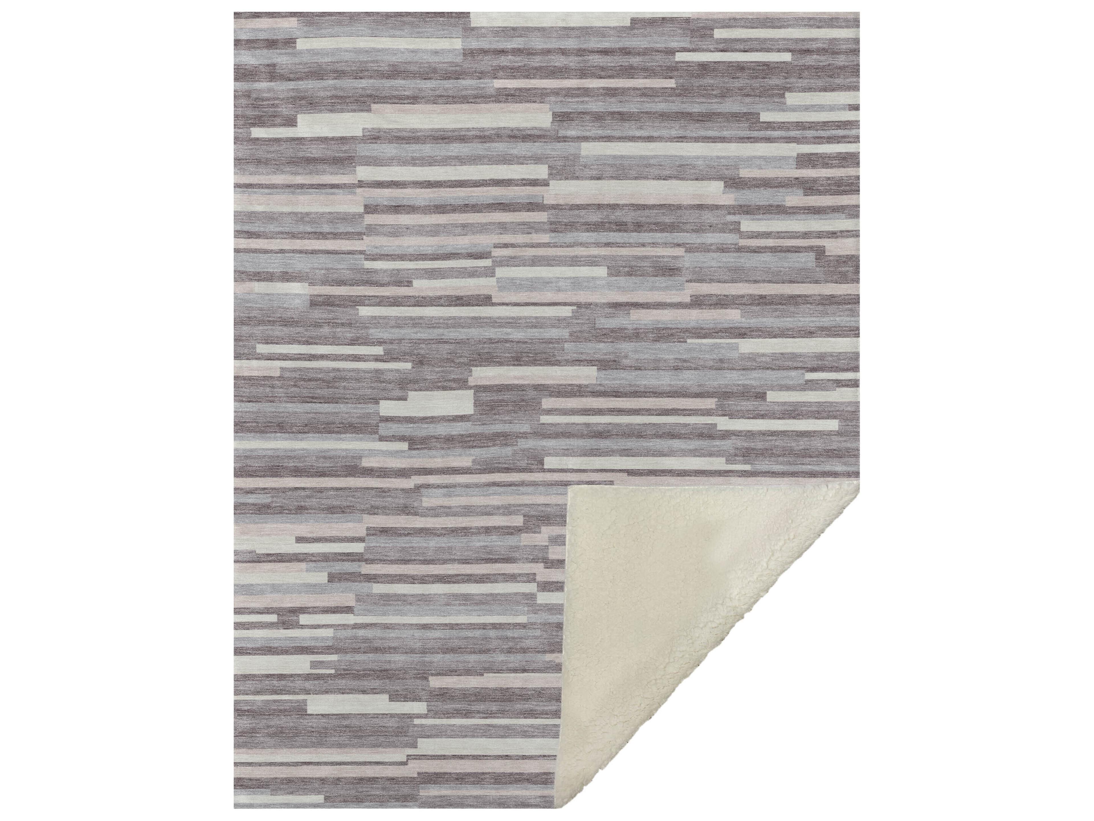 Dalyn Sherpa Purple Polyester Throw