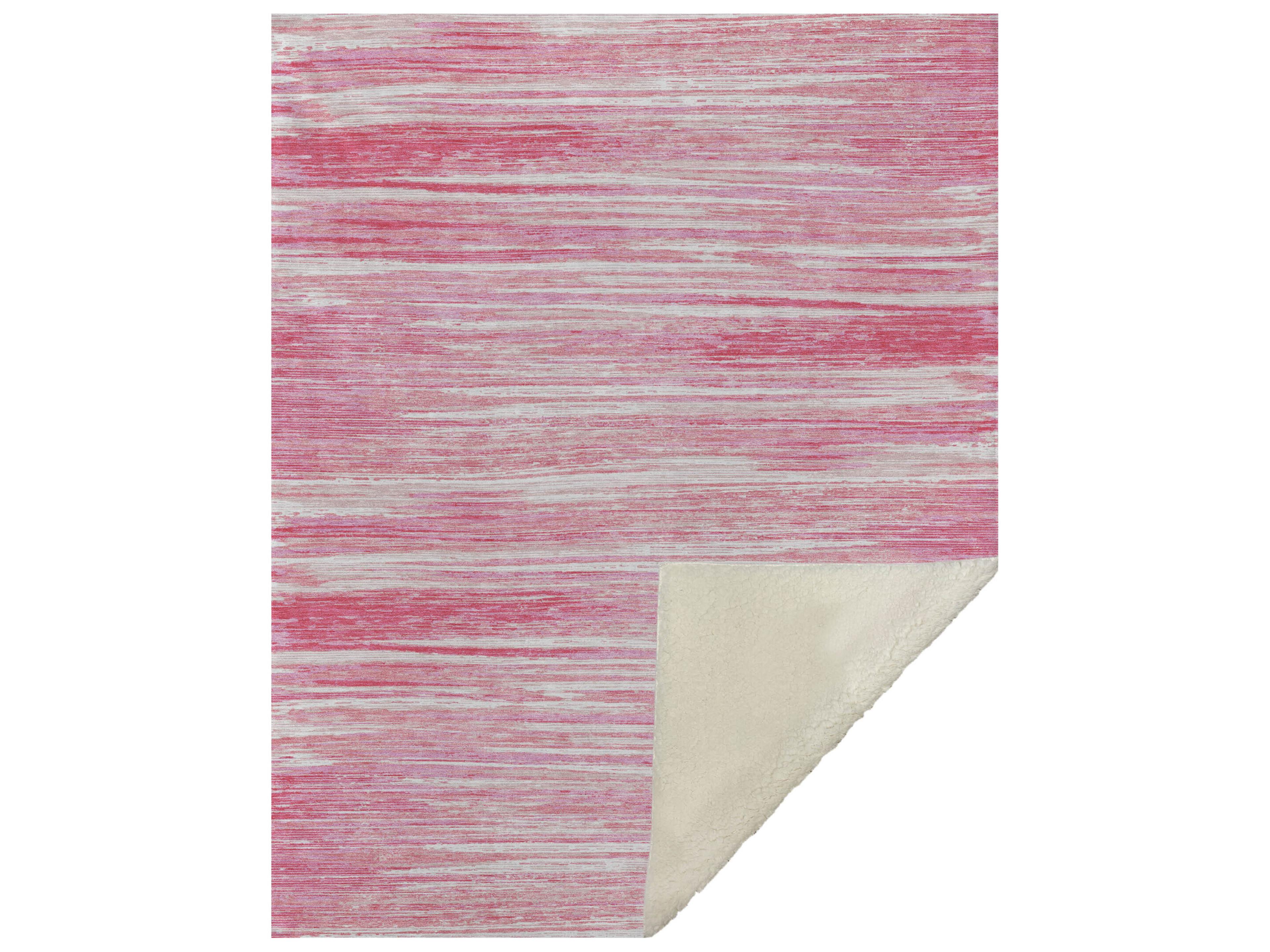 Dalyn Sherpa Pink Polyester Throw