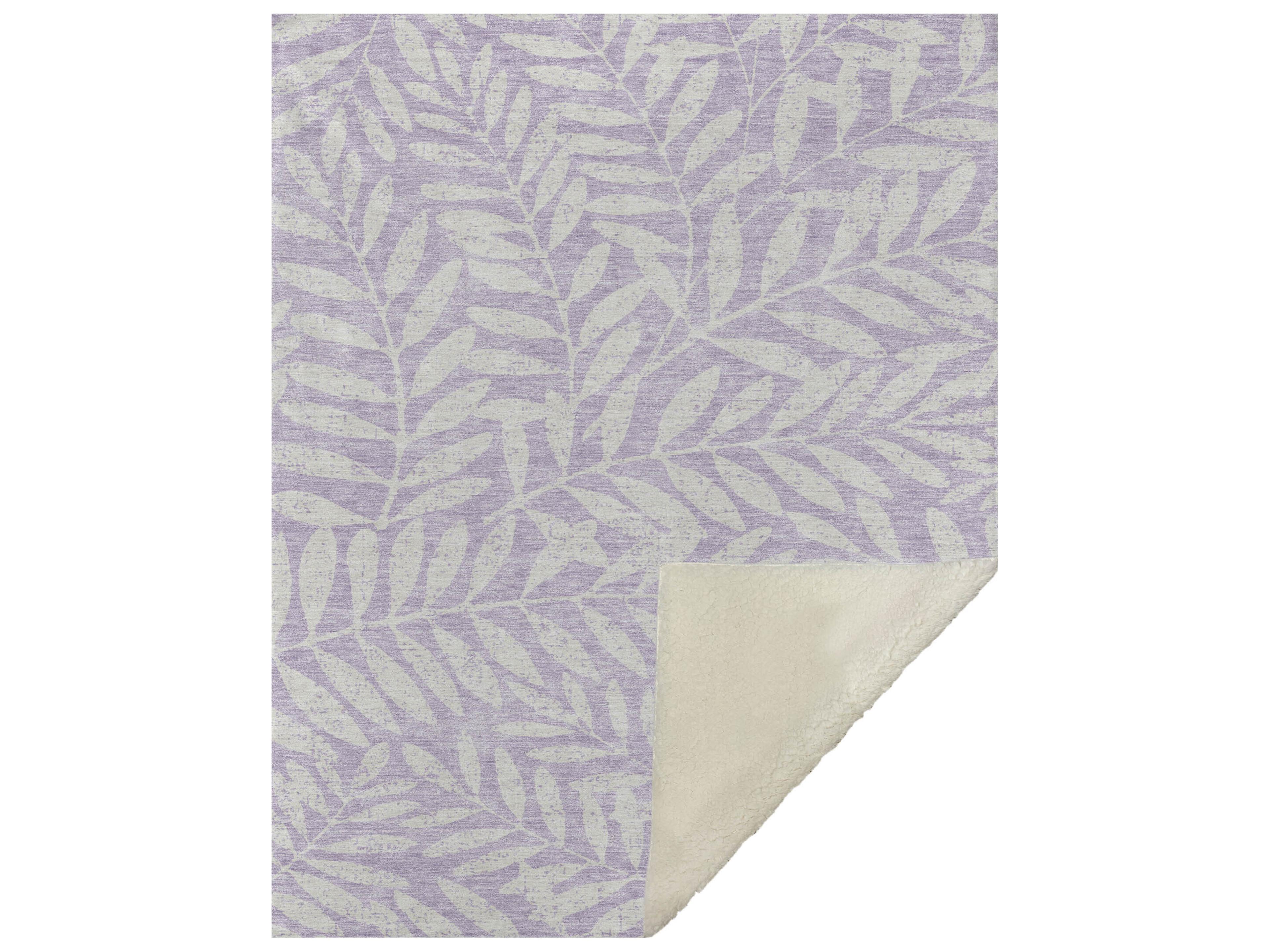 Dalyn Sherpa Purple Polyester Throw
