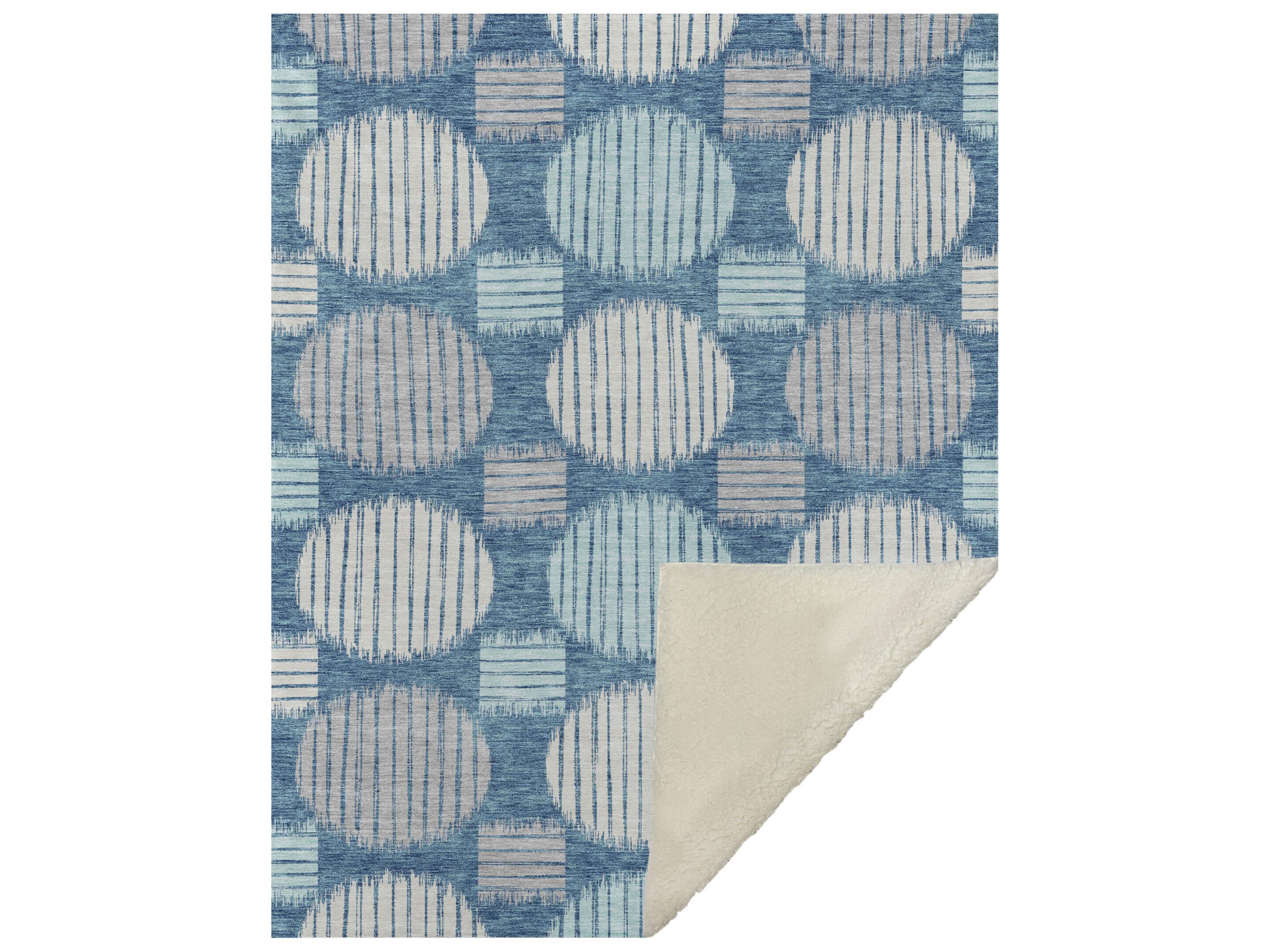 Dalyn Sherpa Teal Polyester Throw