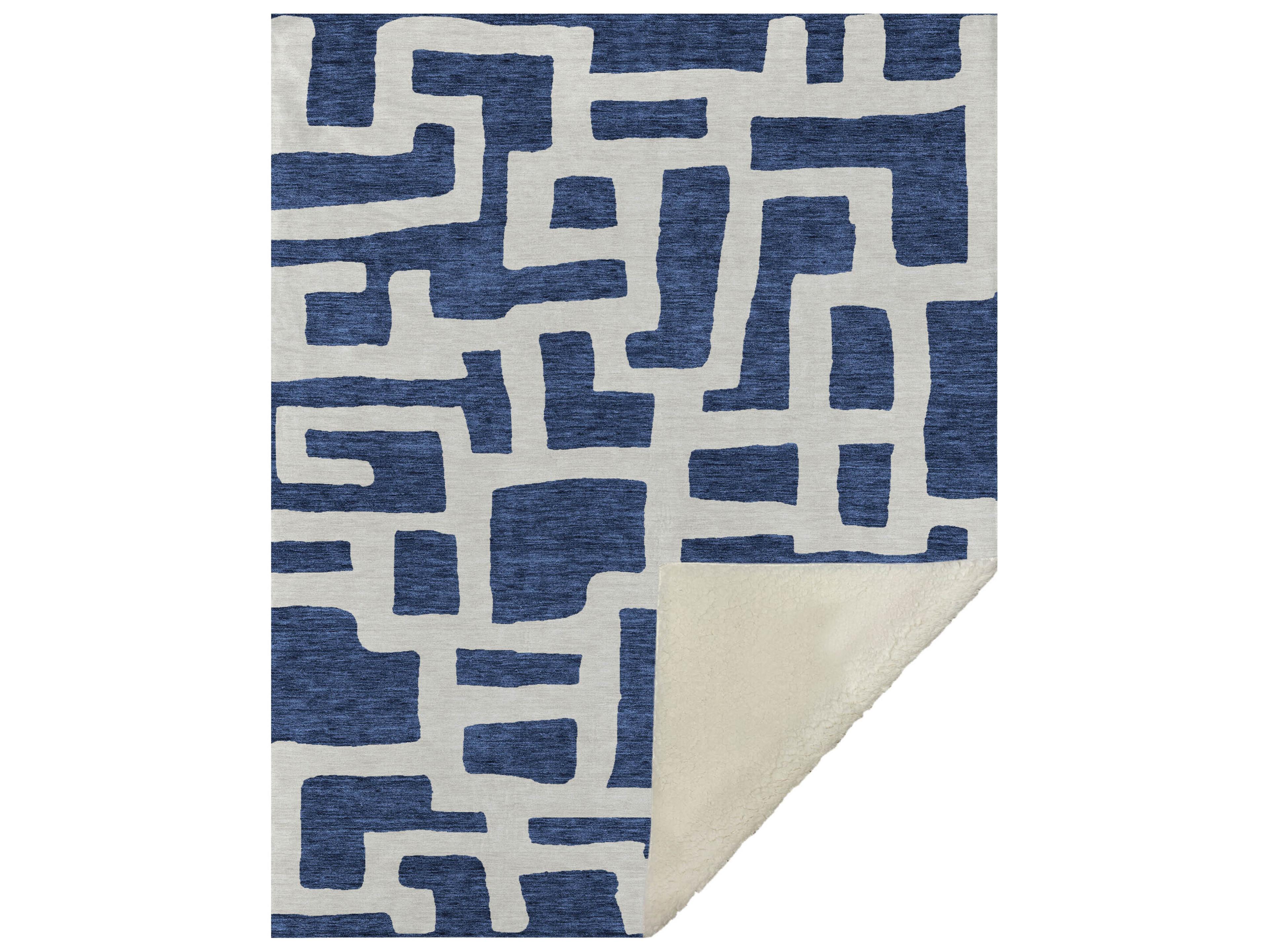 Dalyn Sherpa Blue Polyester Throw