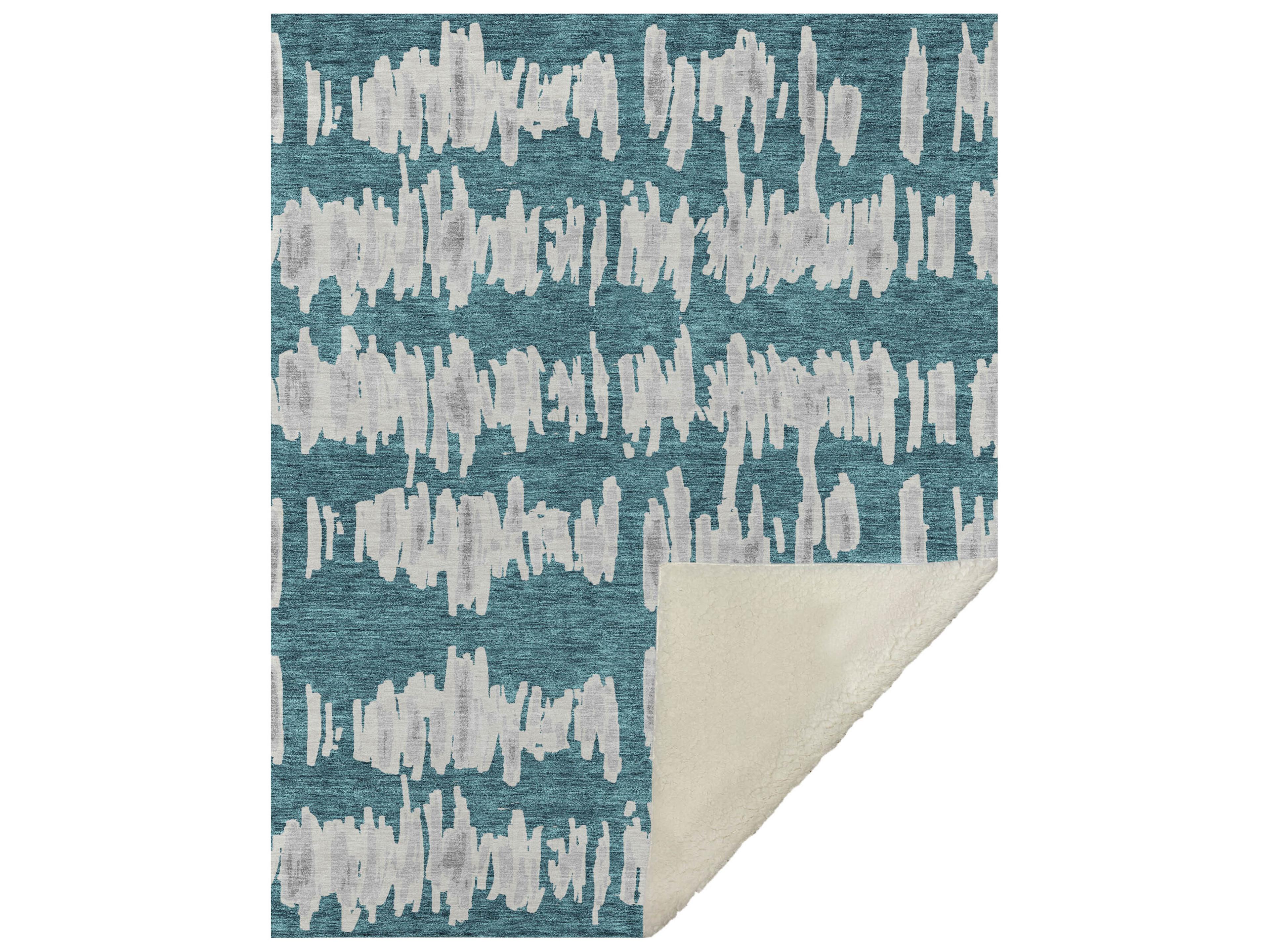 Dalyn Sherpa Teal Polyester Throw
