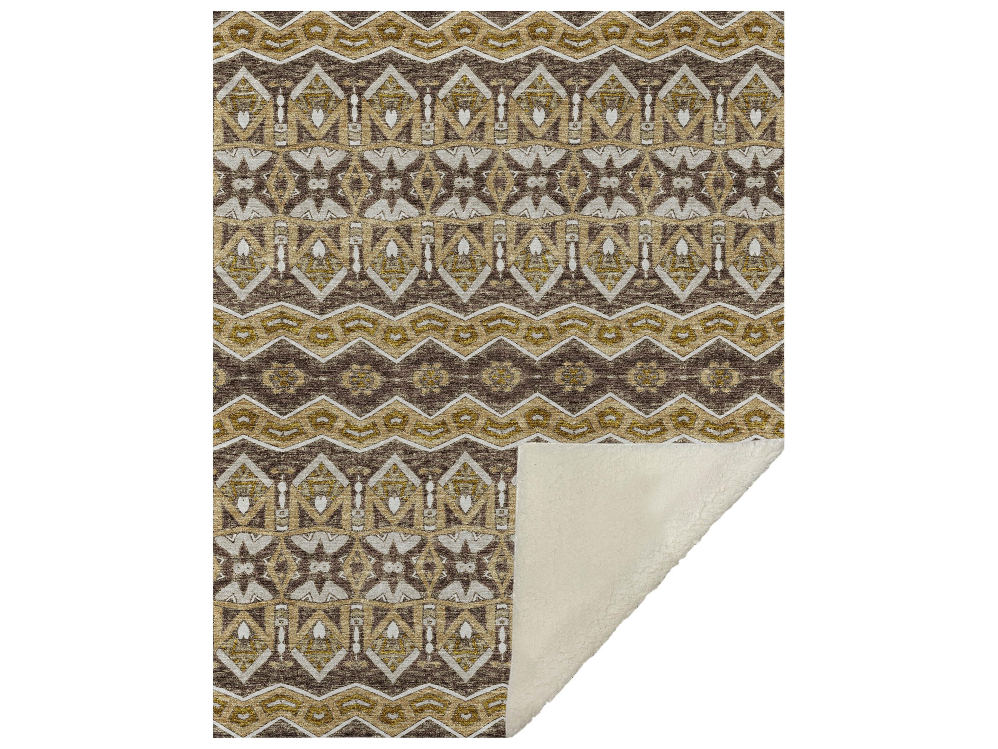 Dalyn Sherpa Gold Polyester Throw