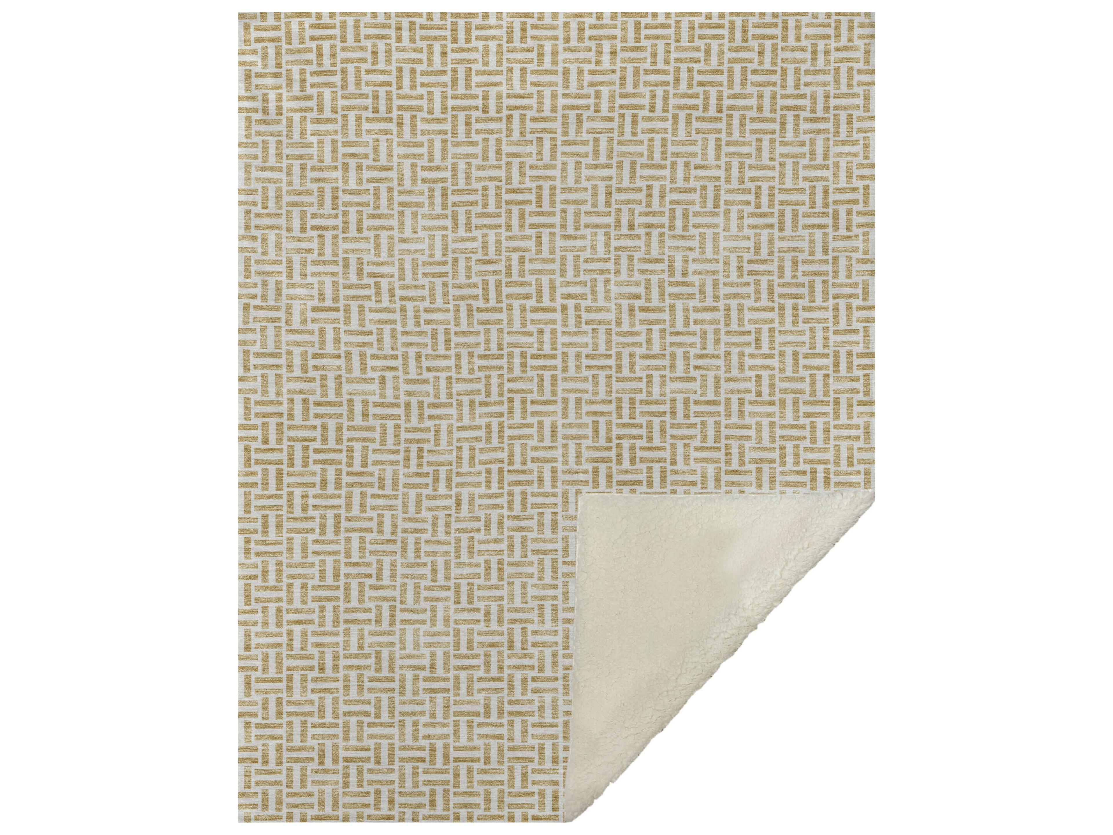 Dalyn Sherpa Gold Polyester Throw