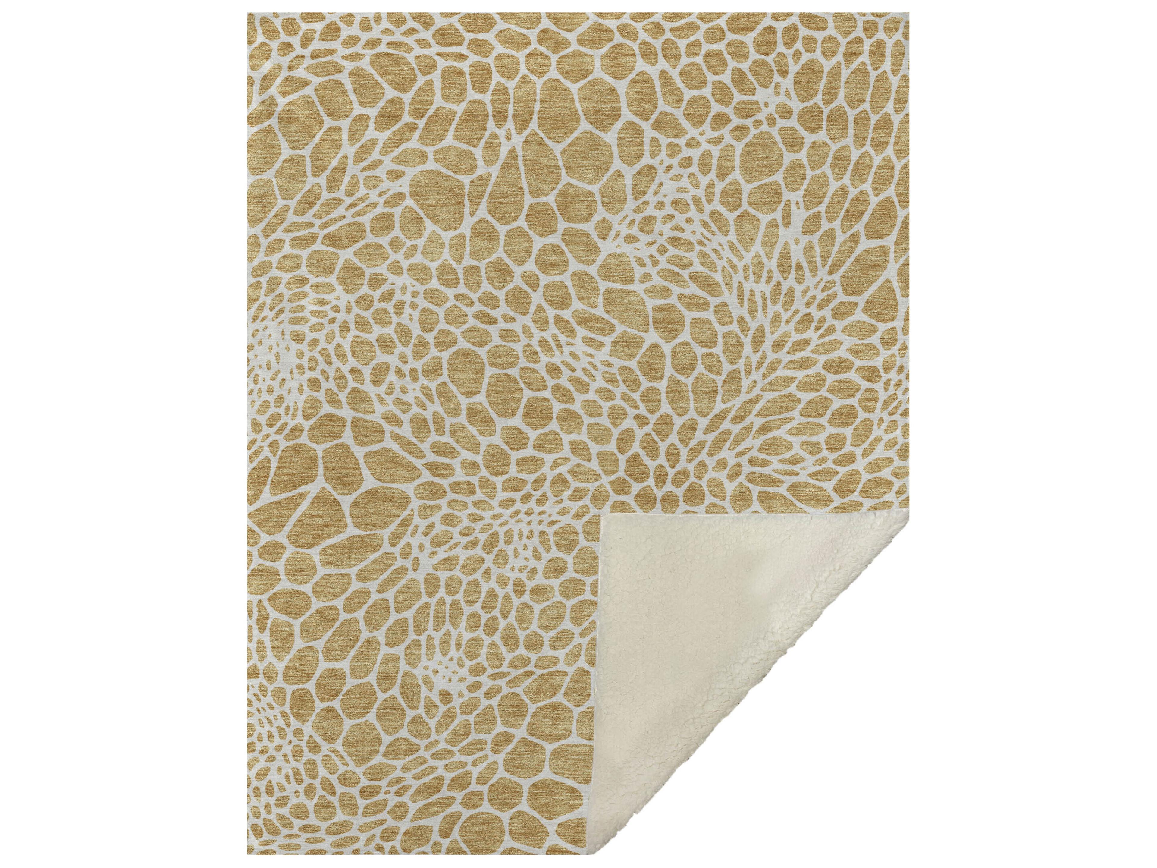 Dalyn Sherpa Gold Polyester Throw