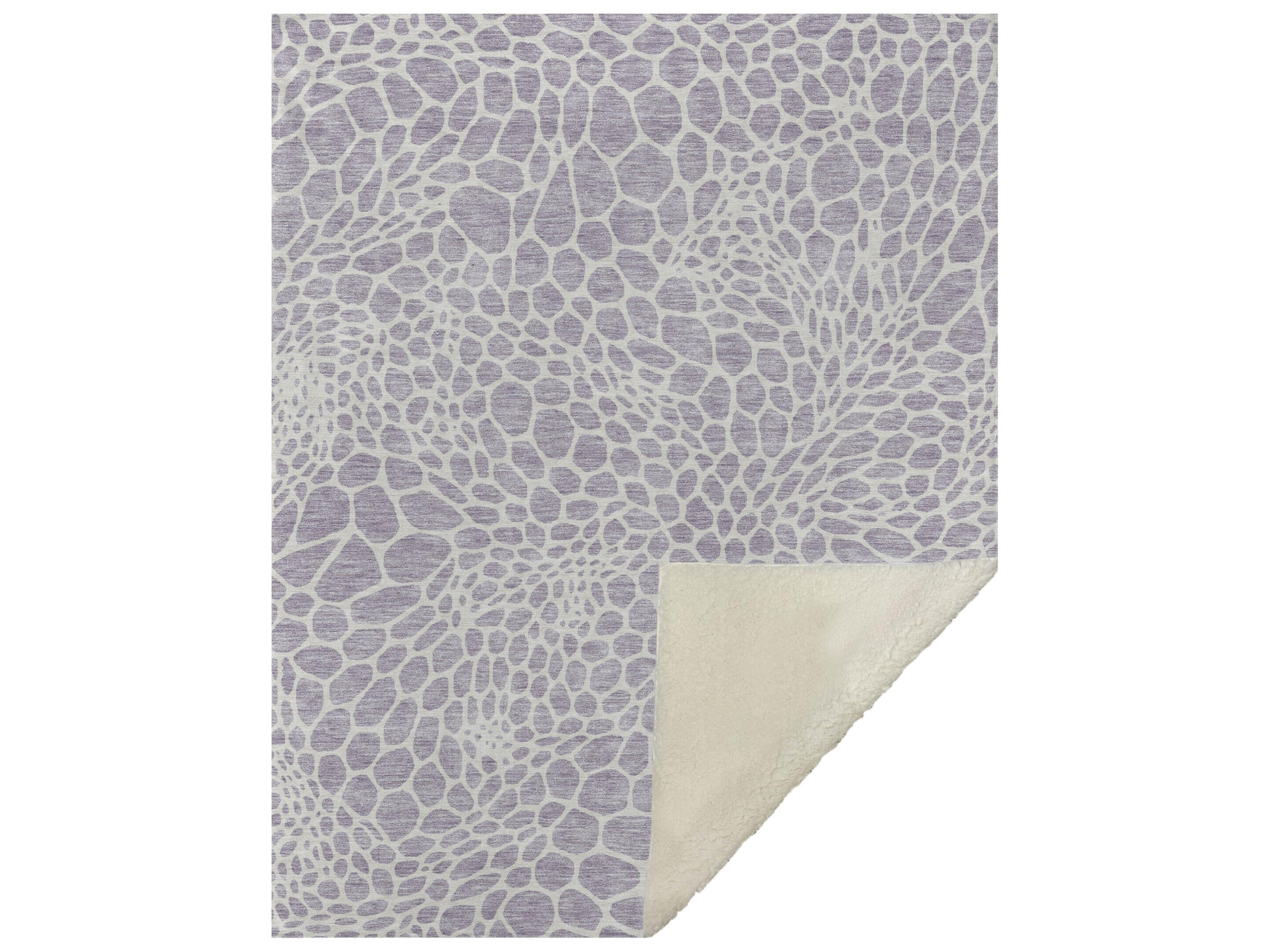 Dalyn Sherpa Purple Polyester Throw