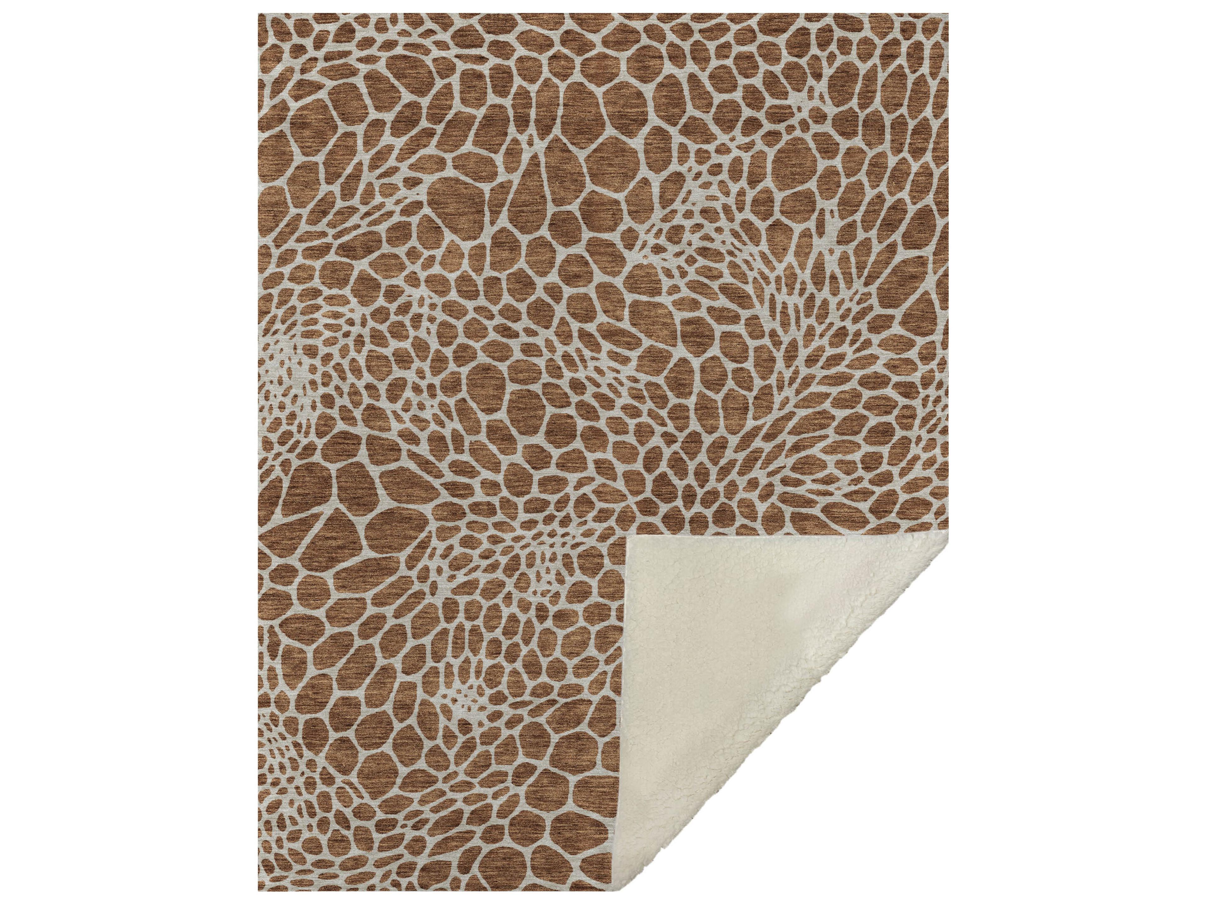 Dalyn Sherpa Orange Polyester Throw