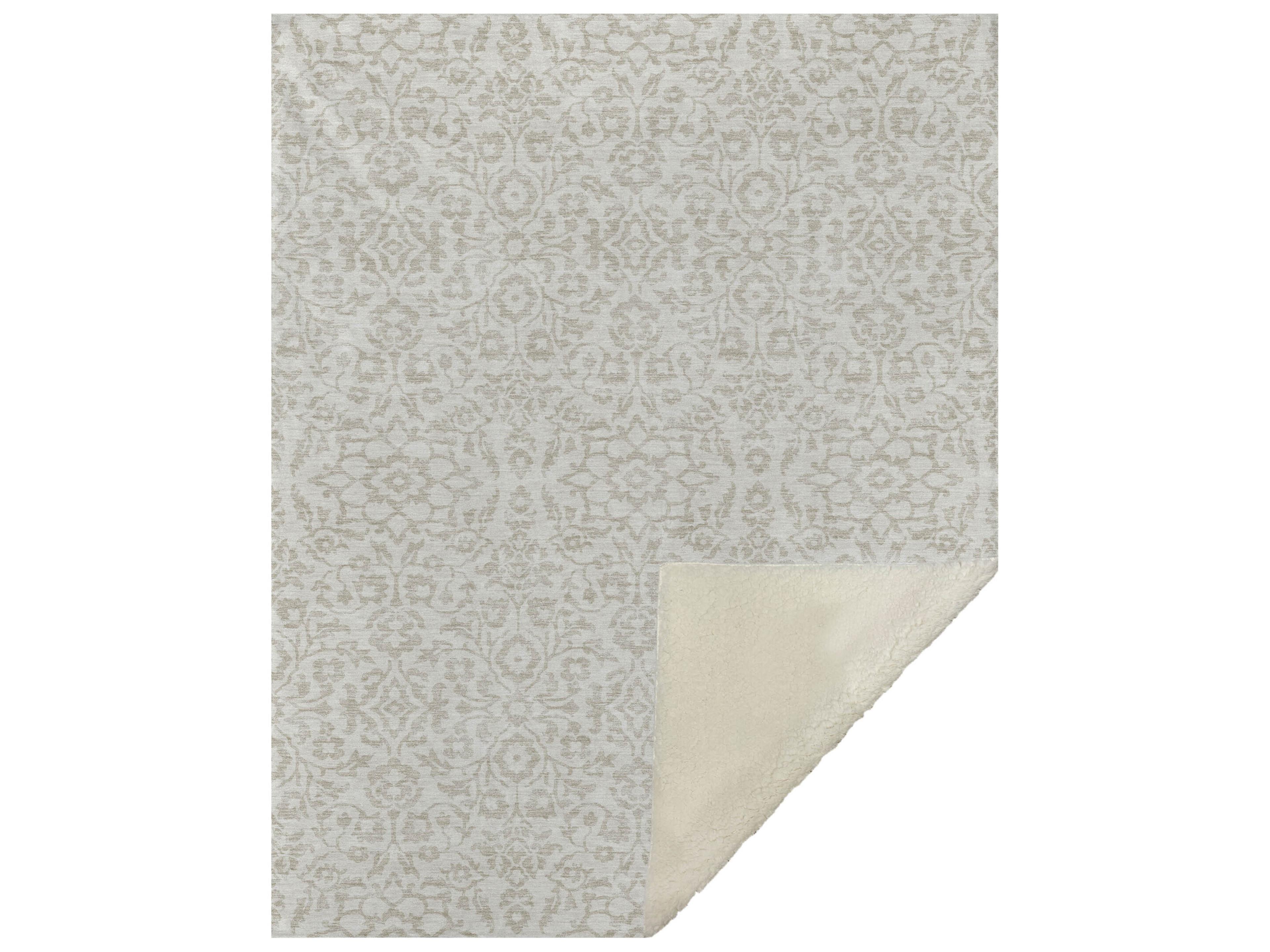 Dalyn Sherpa Ivory Polyester Throw