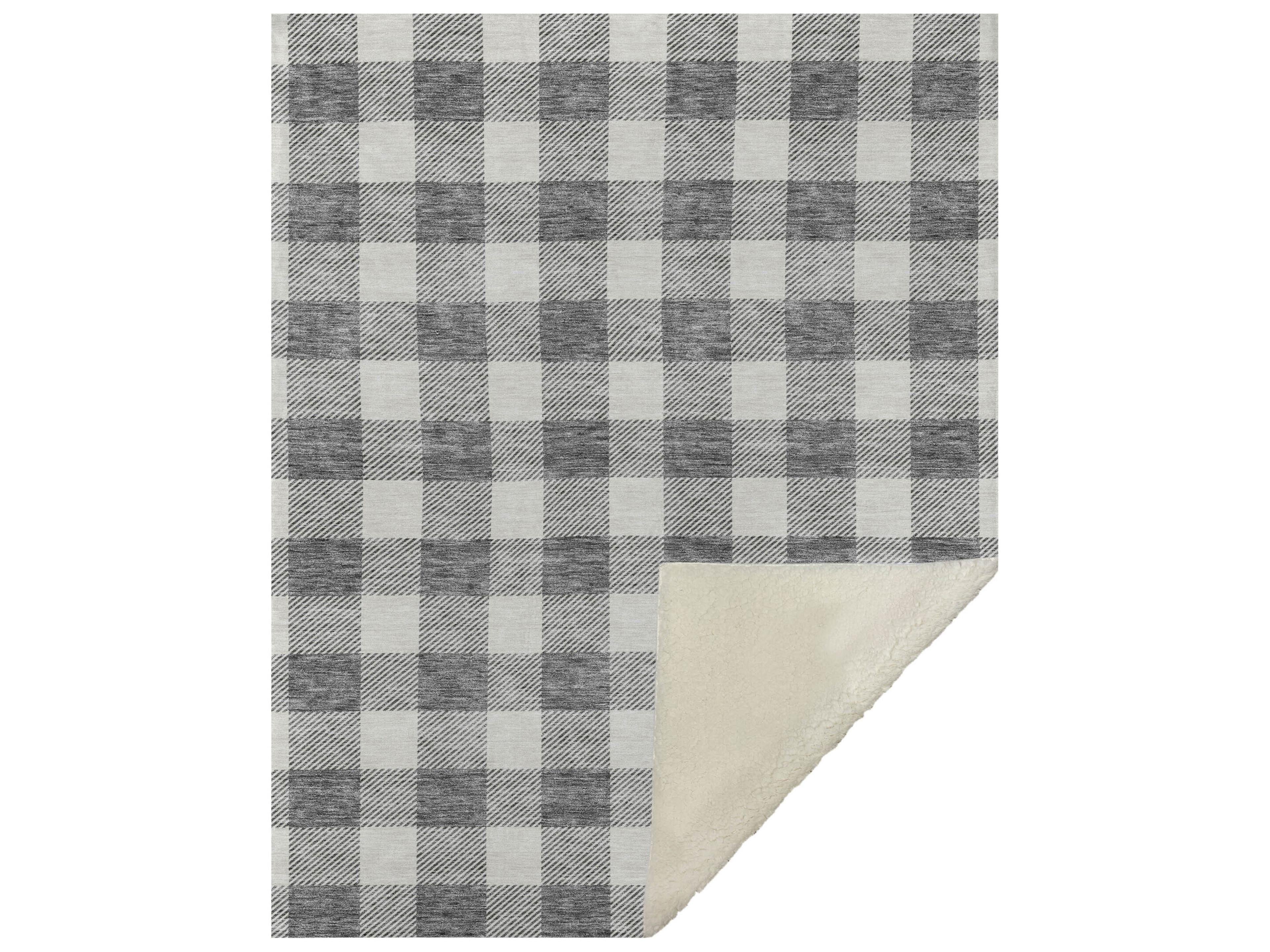 Dalyn Sherpa Gray Polyester Throw
