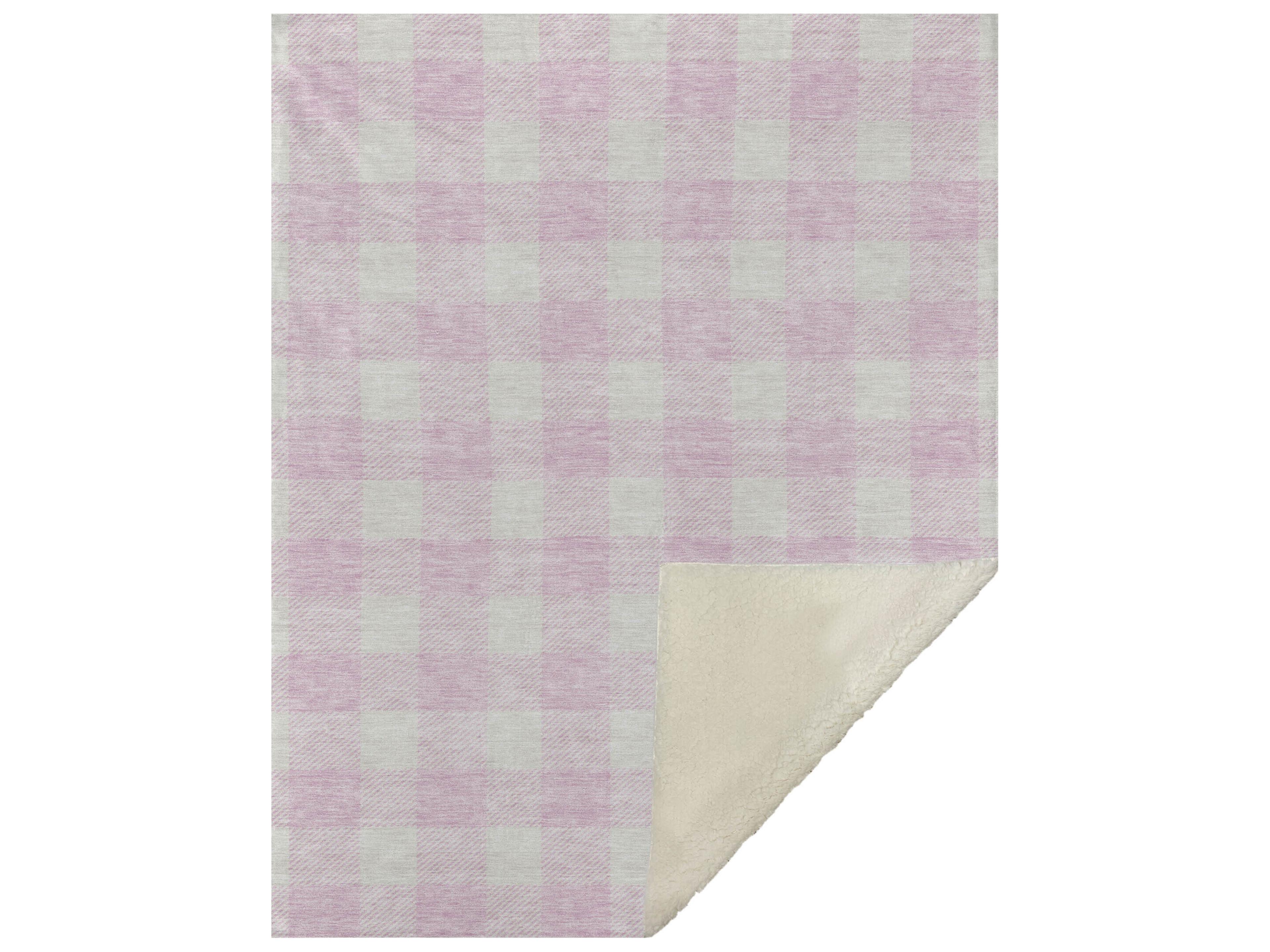 Dalyn Sherpa Pink Polyester Throw