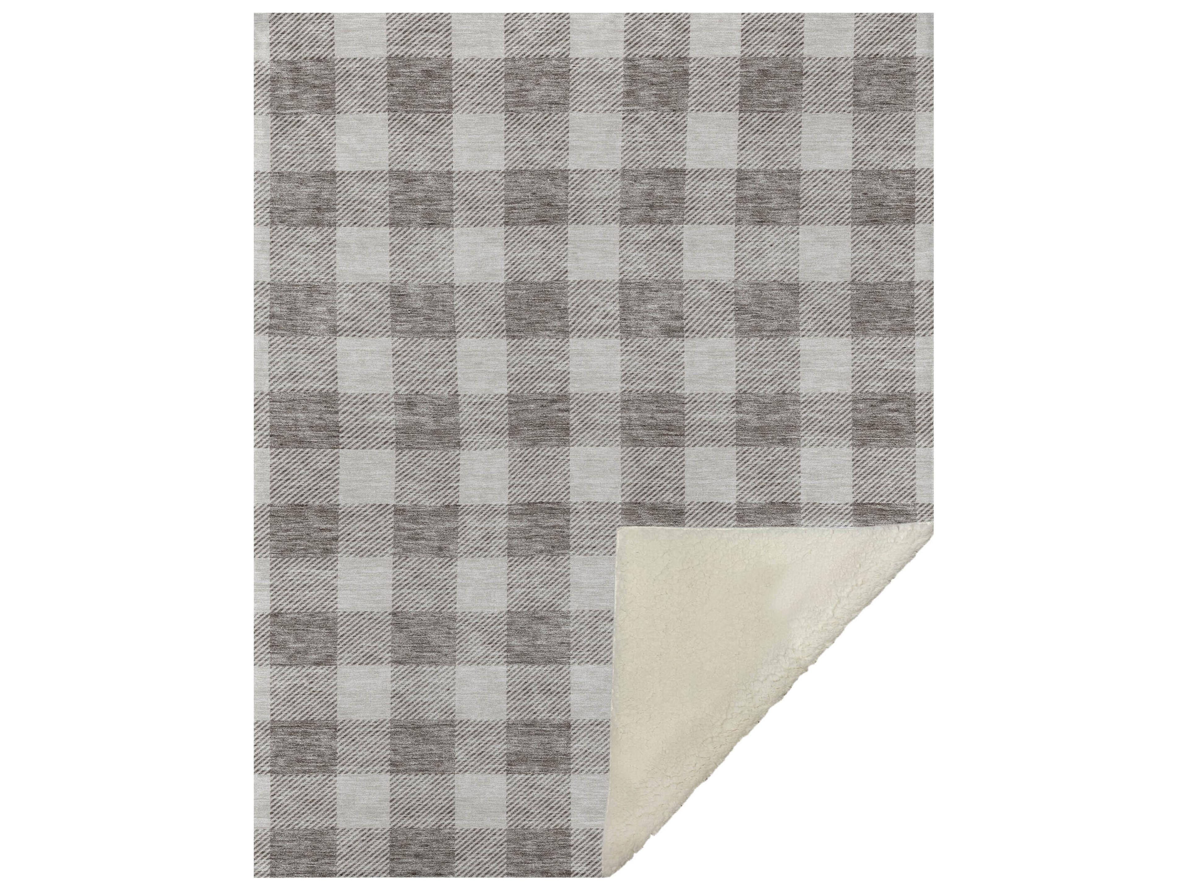 Dalyn Sherpa Brown Polyester Throw