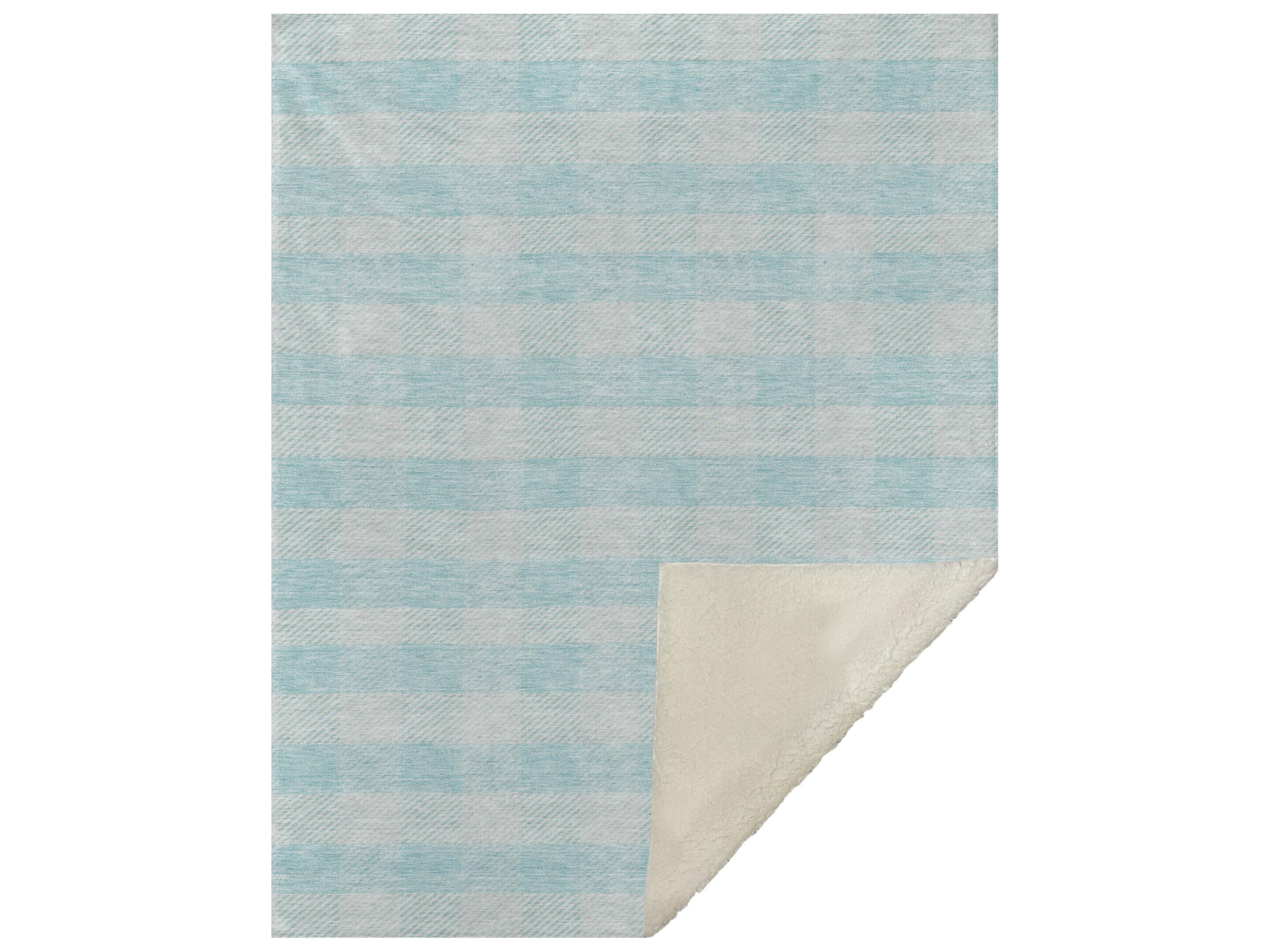 Dalyn Sherpa Teal Polyester Throw