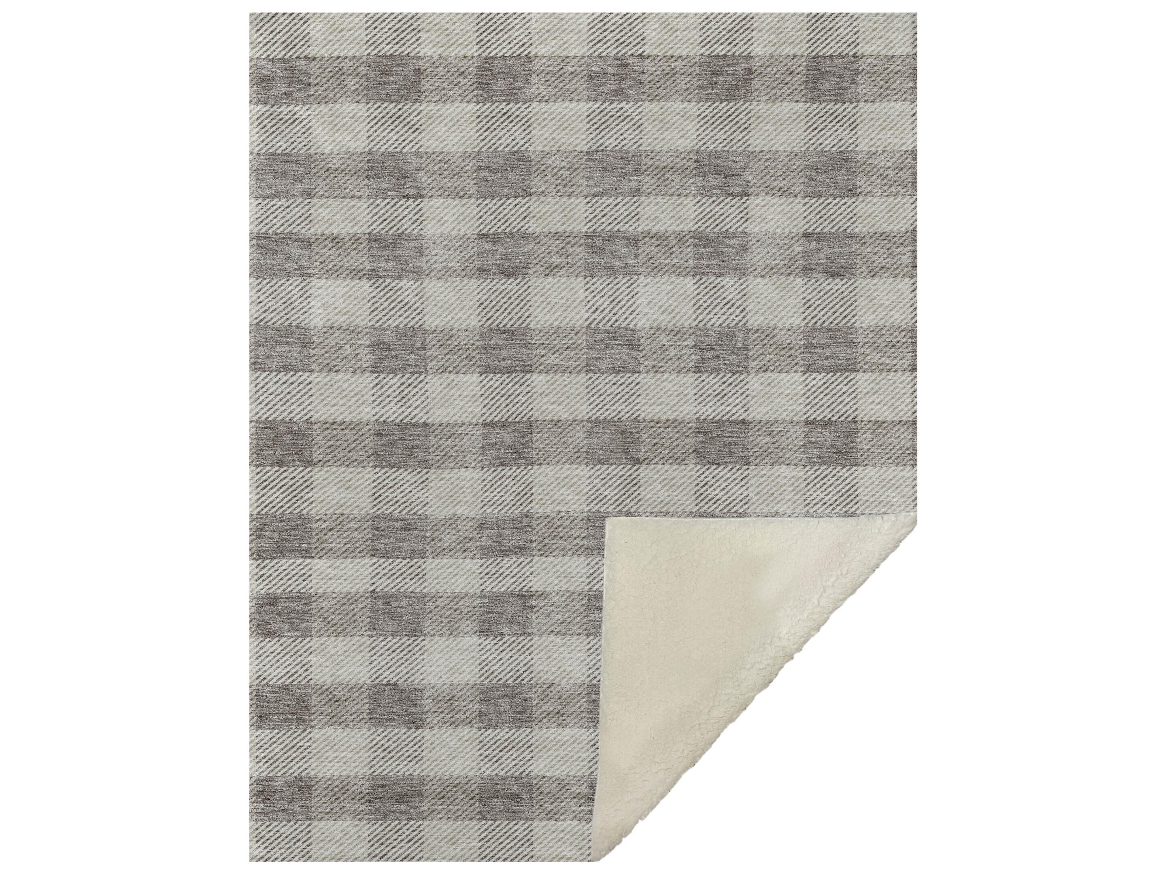 Dalyn Sherpa Brown Polyester Throw