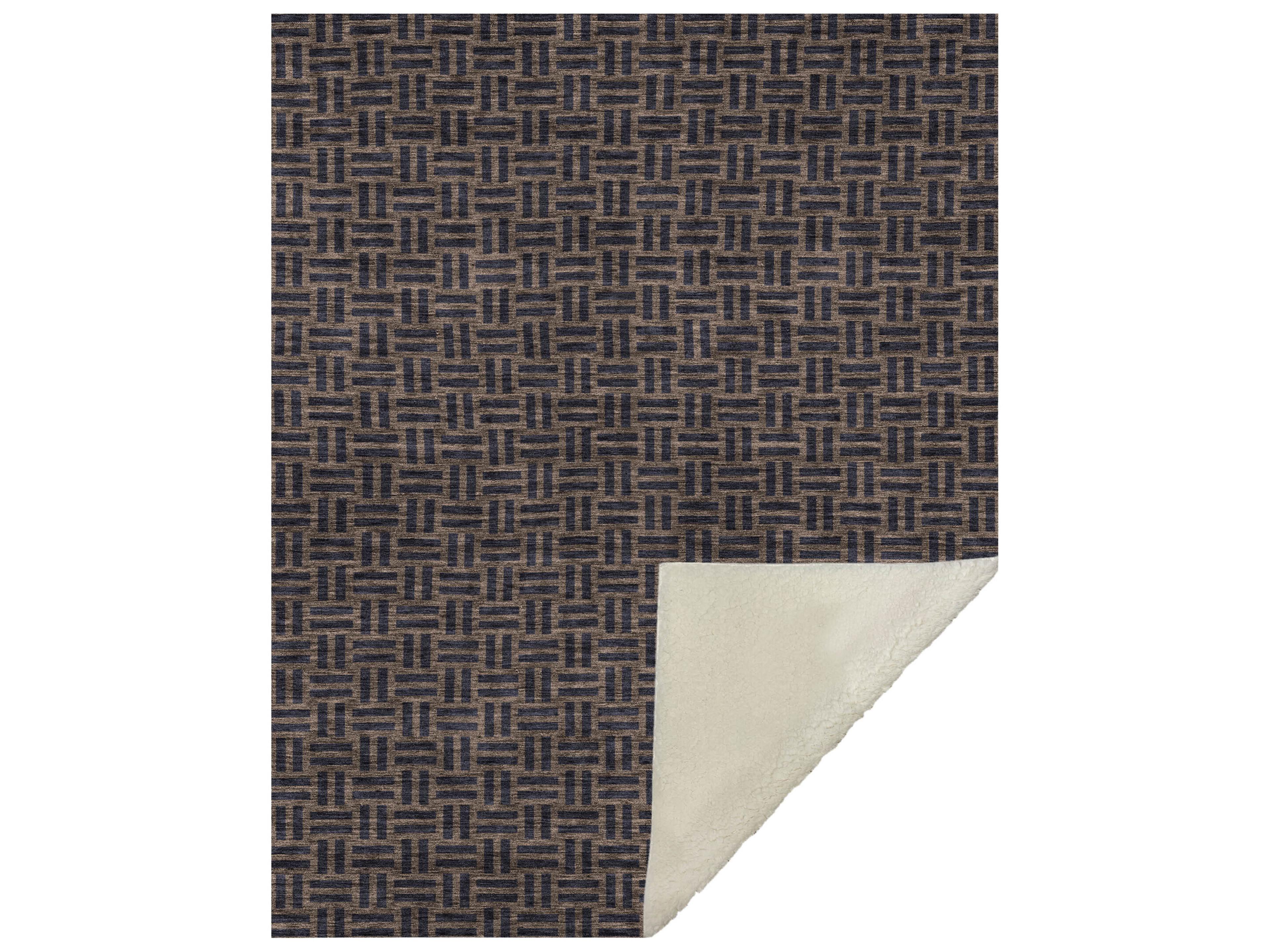 Dalyn Sherpa Brown Polyester Throw