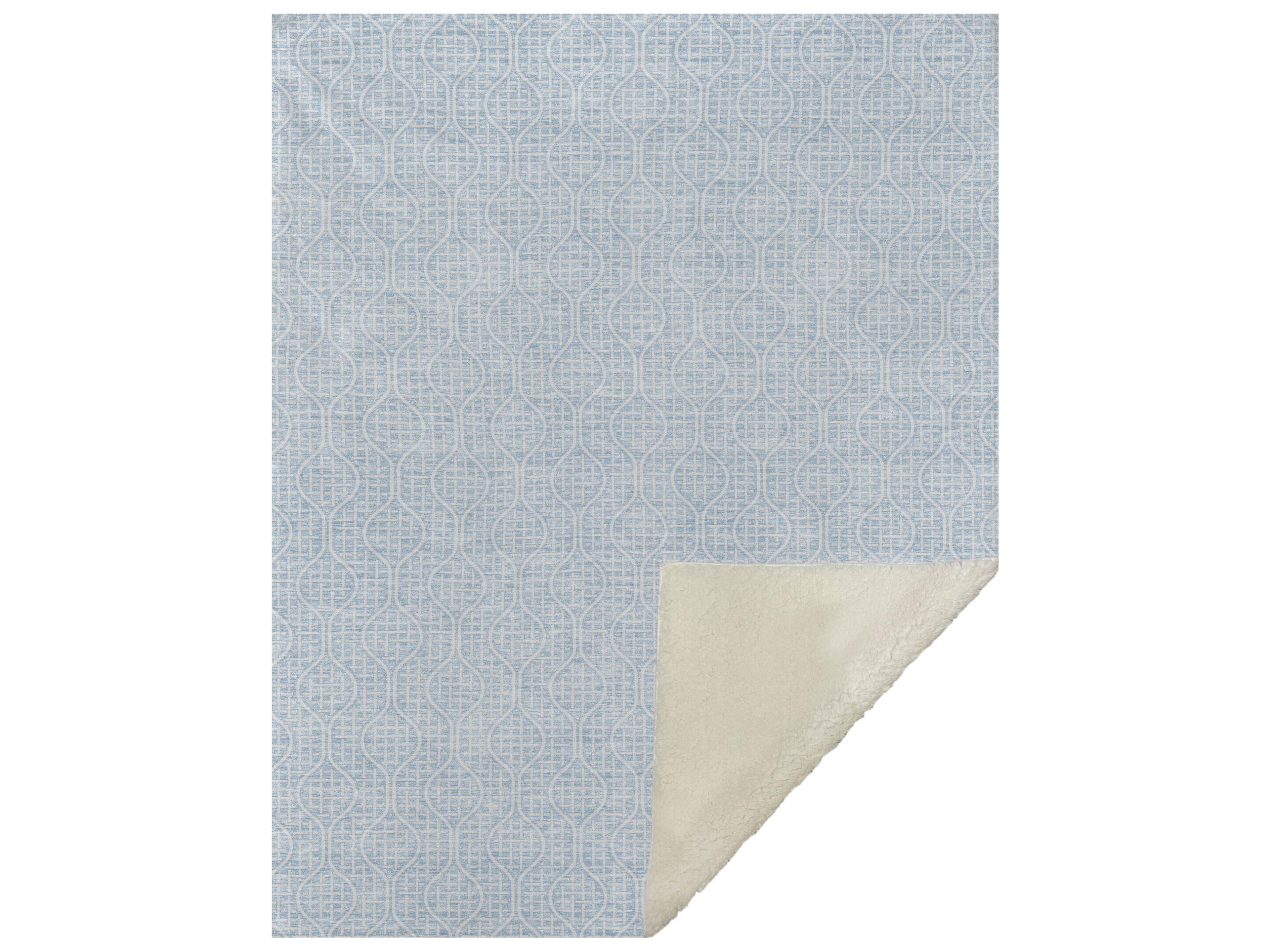 Dalyn Sherpa Blue Polyester Throw