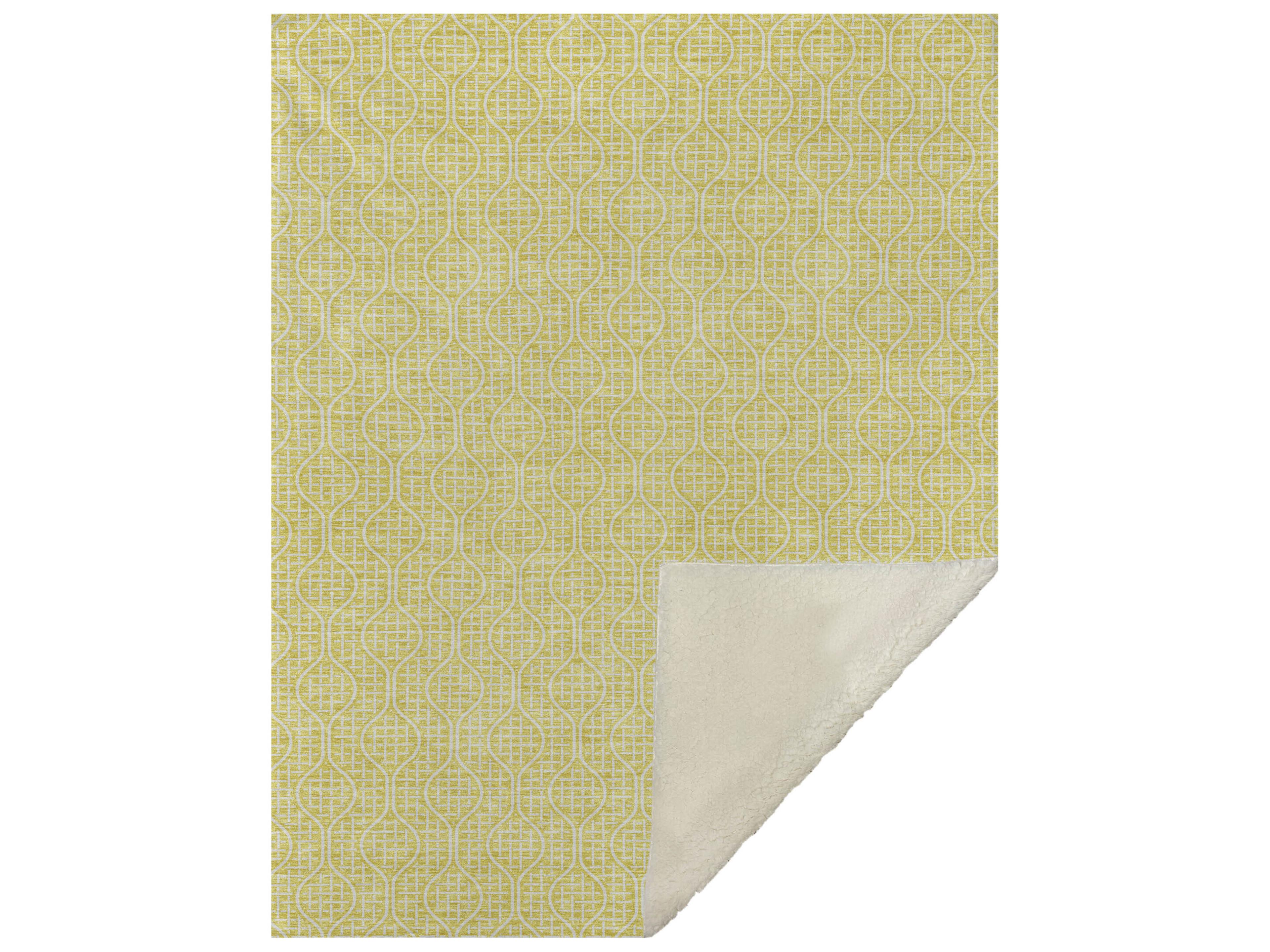 Dalyn Sherpa Gold Polyester Throw