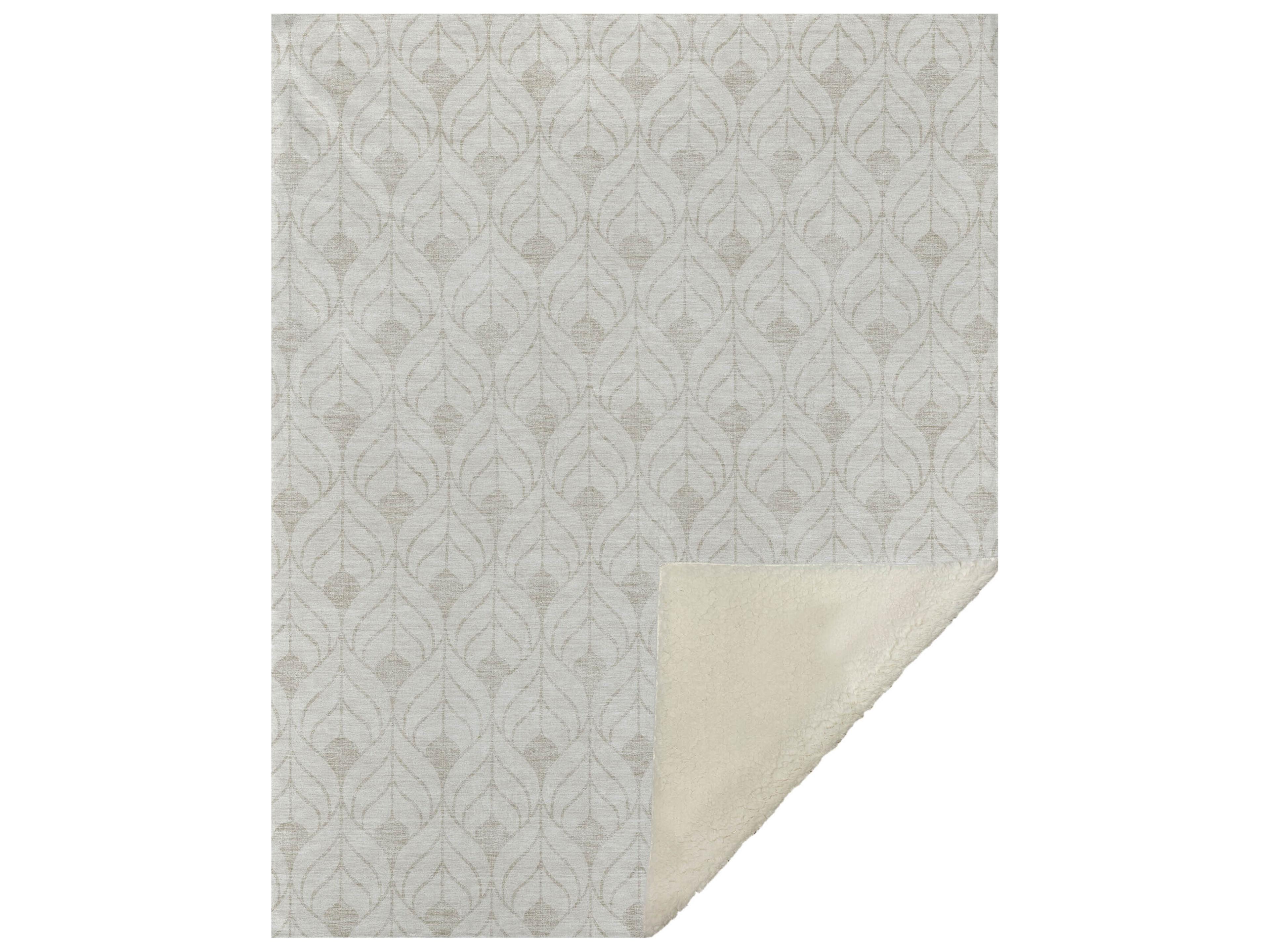 Dalyn Sherpa Ivory Polyester Throw