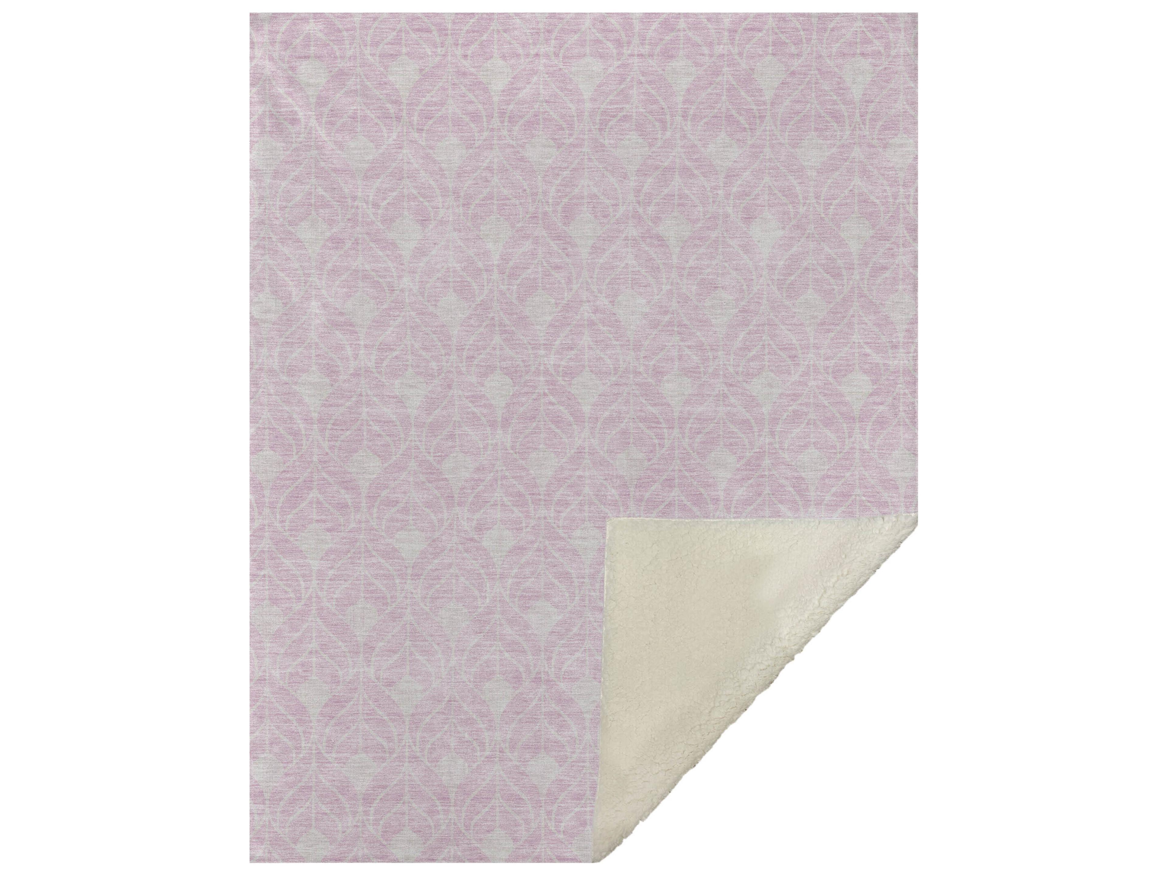 Dalyn Sherpa Pink Polyester Throw