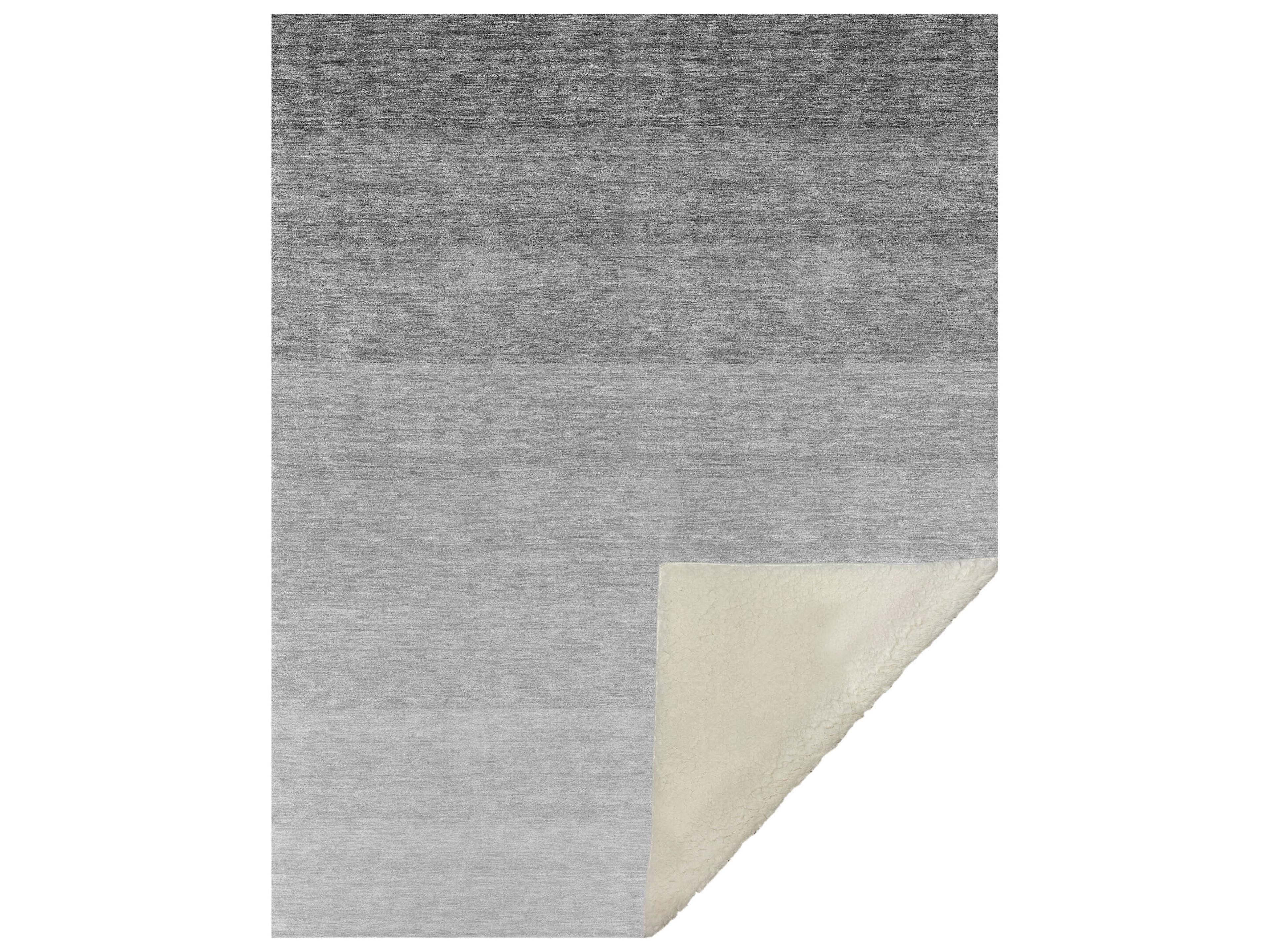 Dalyn Sherpa Gray Polyester Throw