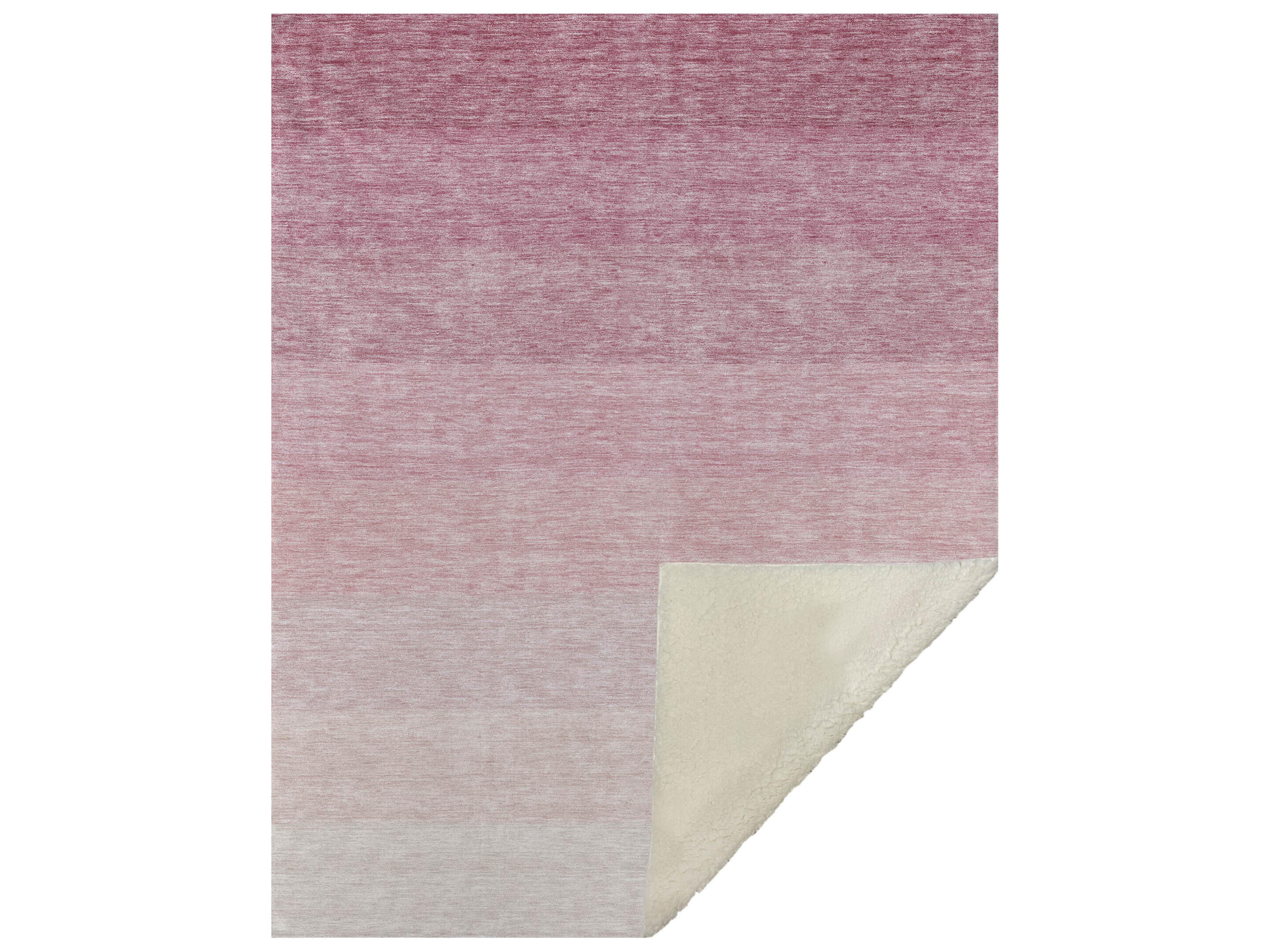 Dalyn Sherpa Pink Polyester Throw