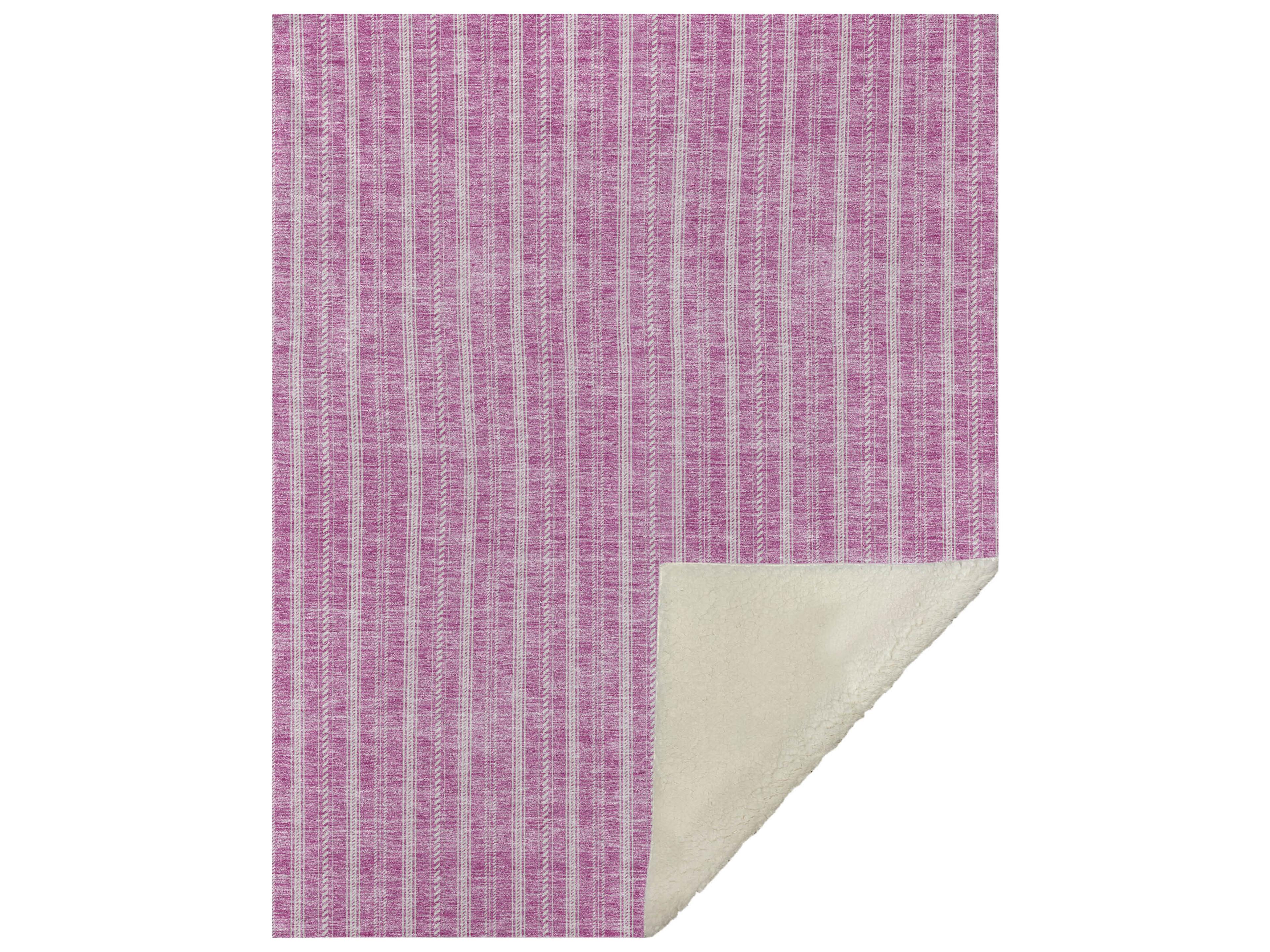 Dalyn Sherpa Pink Polyester Throw