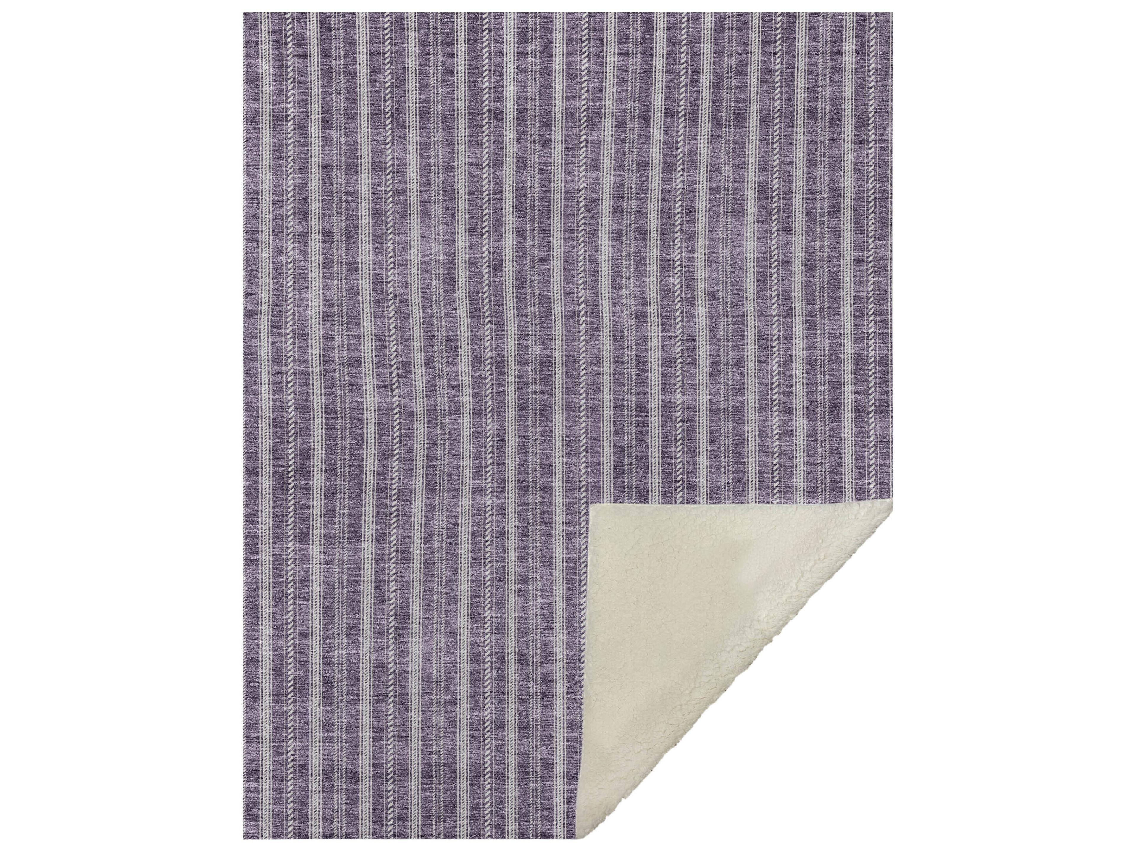 Dalyn Sherpa Purple Polyester Throw