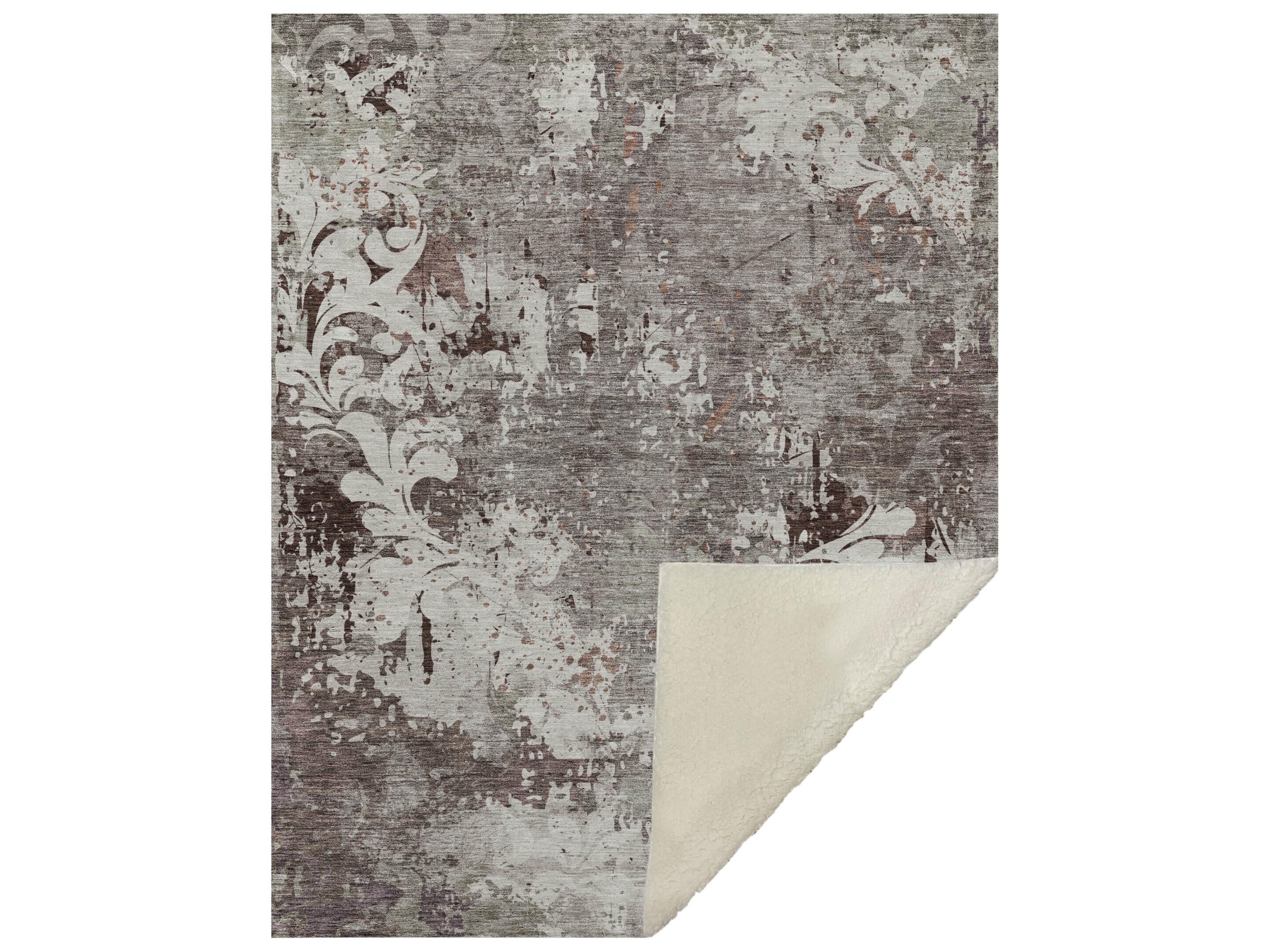 Dalyn Sherpa Brown Polyester Throw