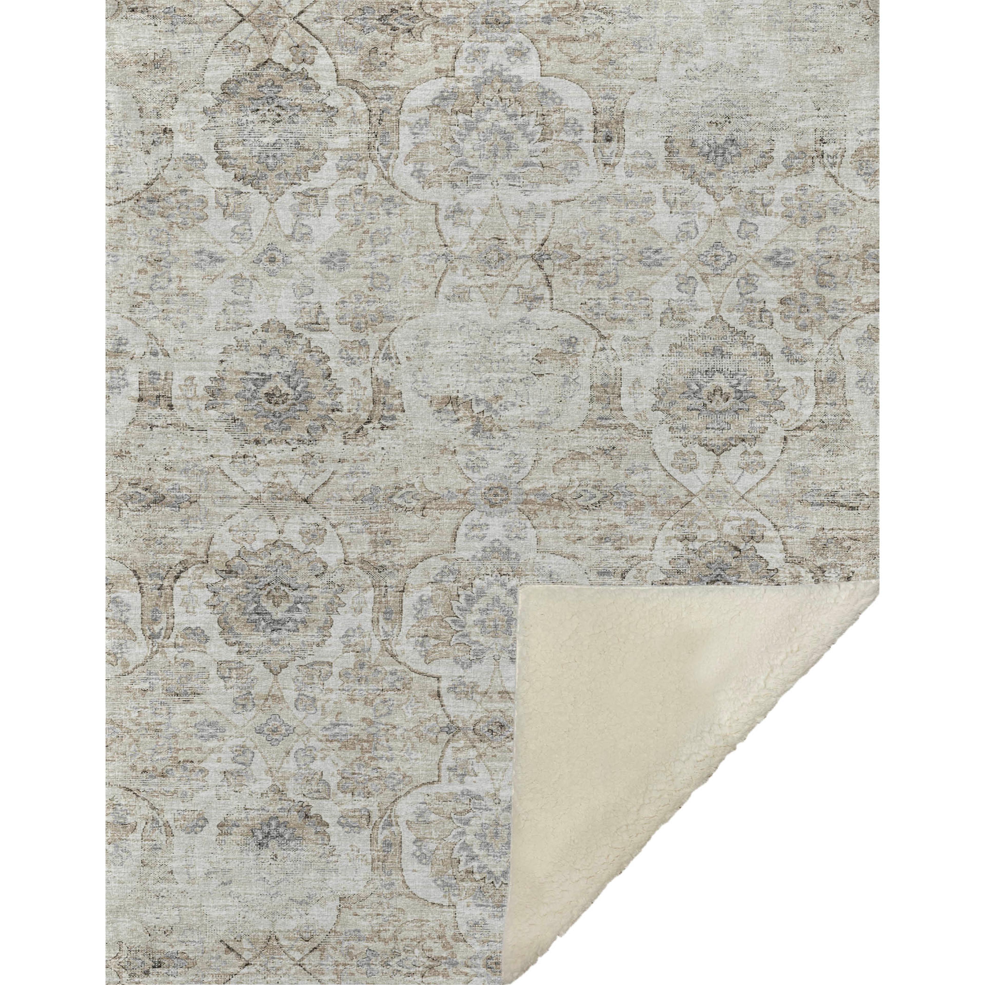 Dalyn Sherpa Neutral Polyester Throw