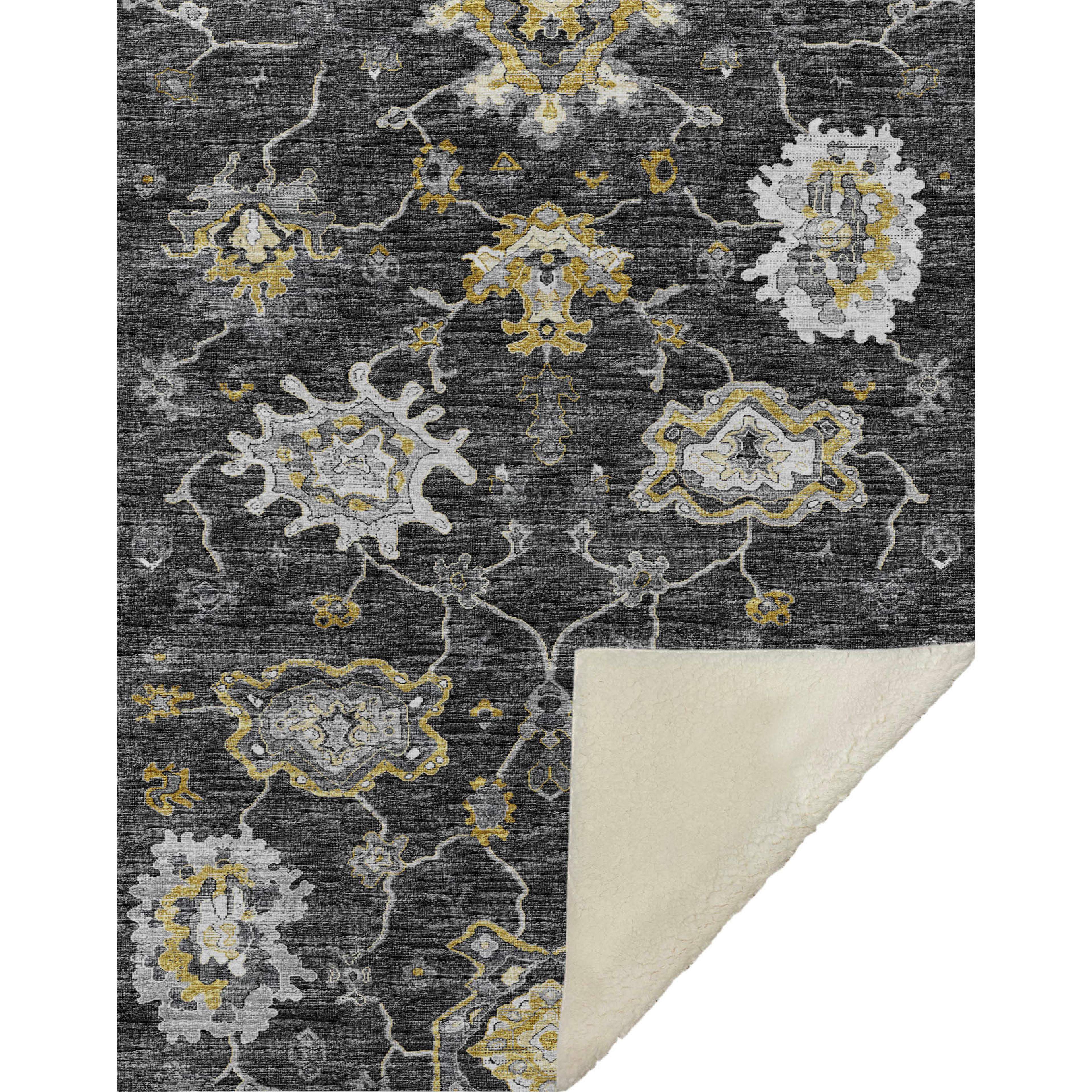 Dalyn Sherpa Gray Polyester Throw