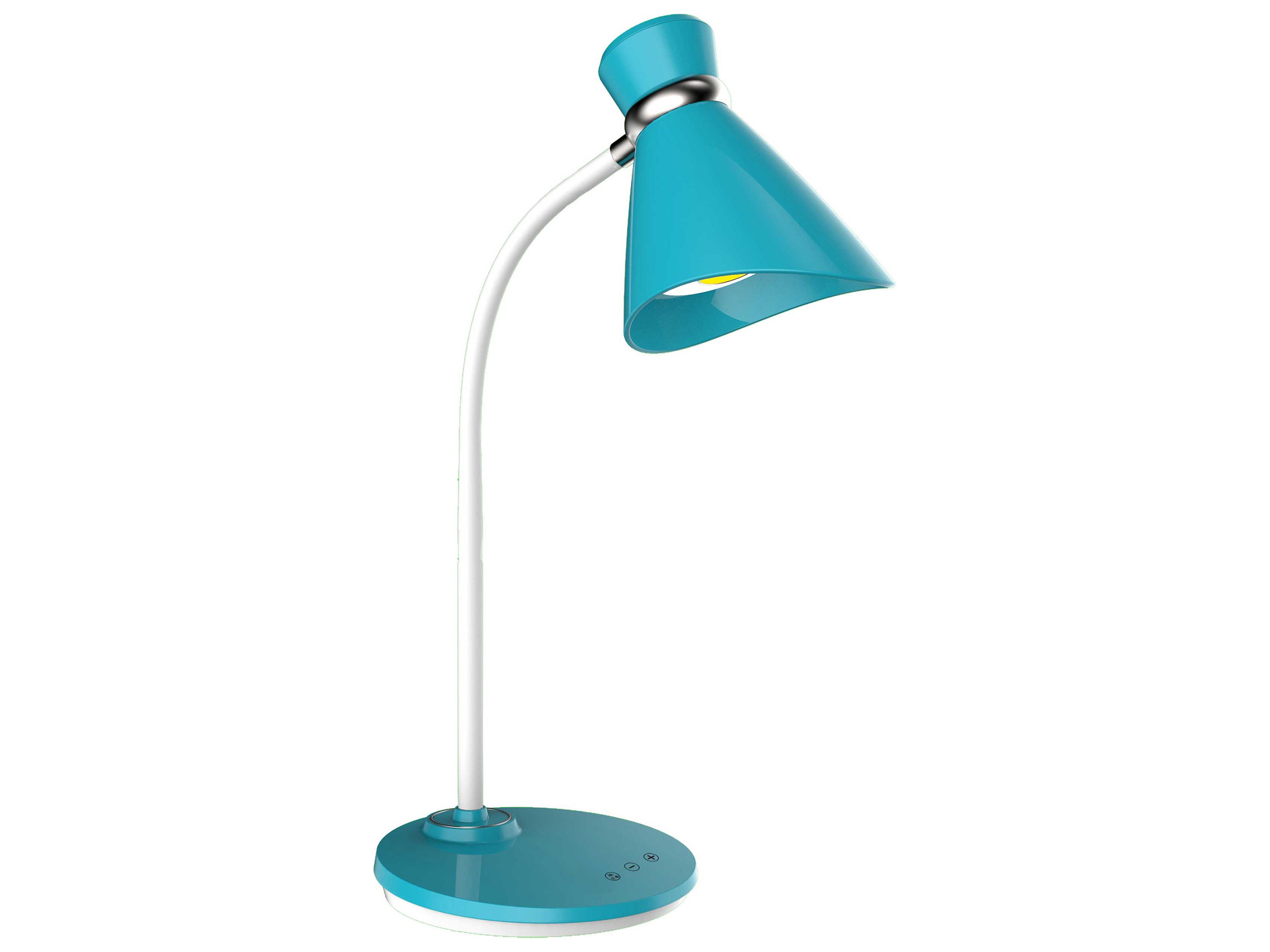 Dainolite Blue White Silver Desk Lamp