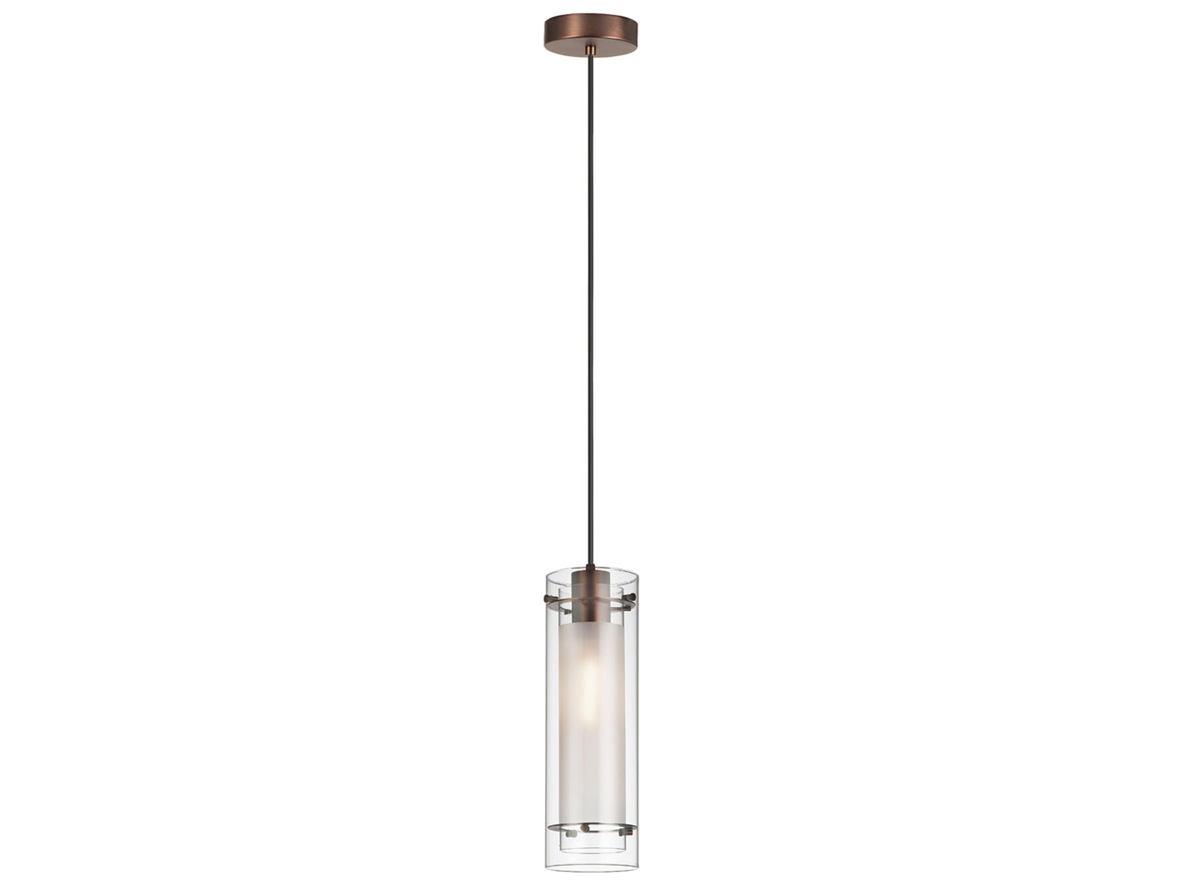 Dainolite Pasha 1-Light Oil Brushed Bronze Cylinder Mini Pendant